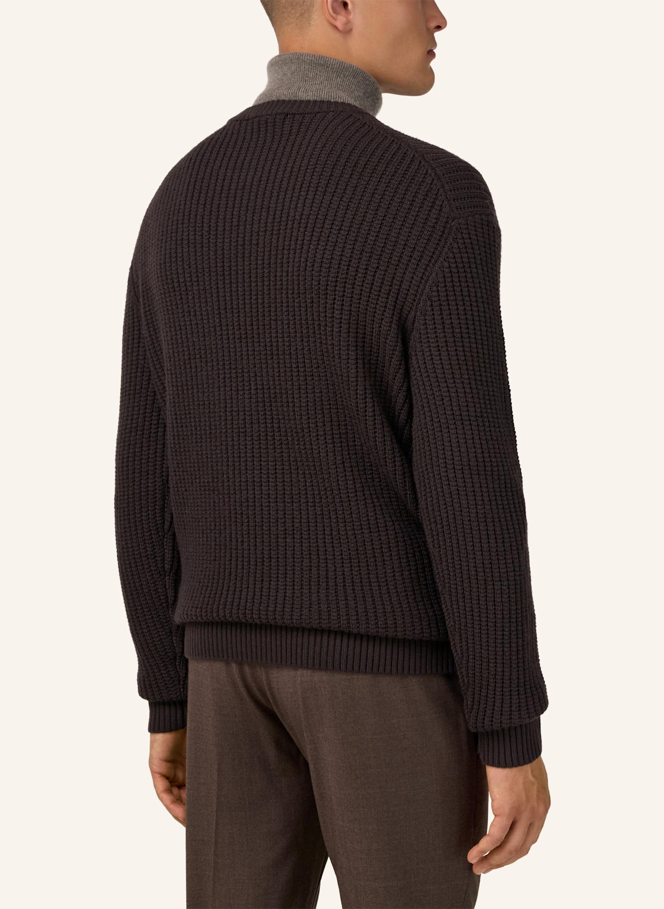 BOGGI MILANO Pullover: DUNKELBRAUN