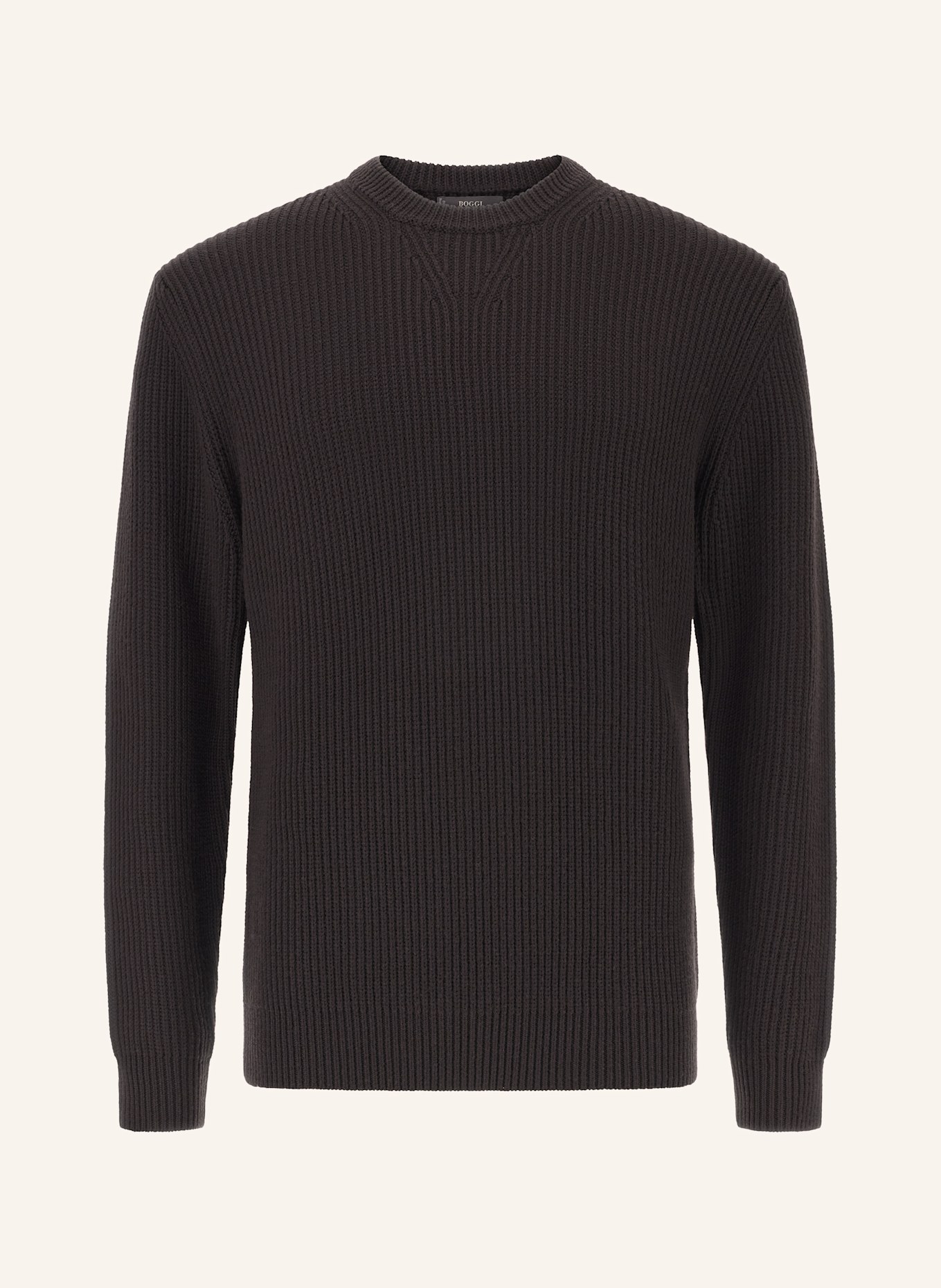 BOGGI MILANO Pullover: DUNKELBRAUN
