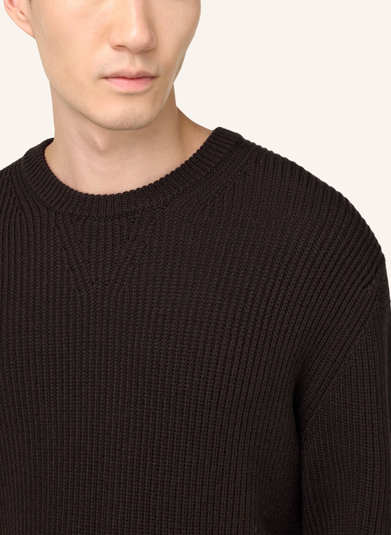 BOGGI MILANO Pullover: DUNKELBRAUN