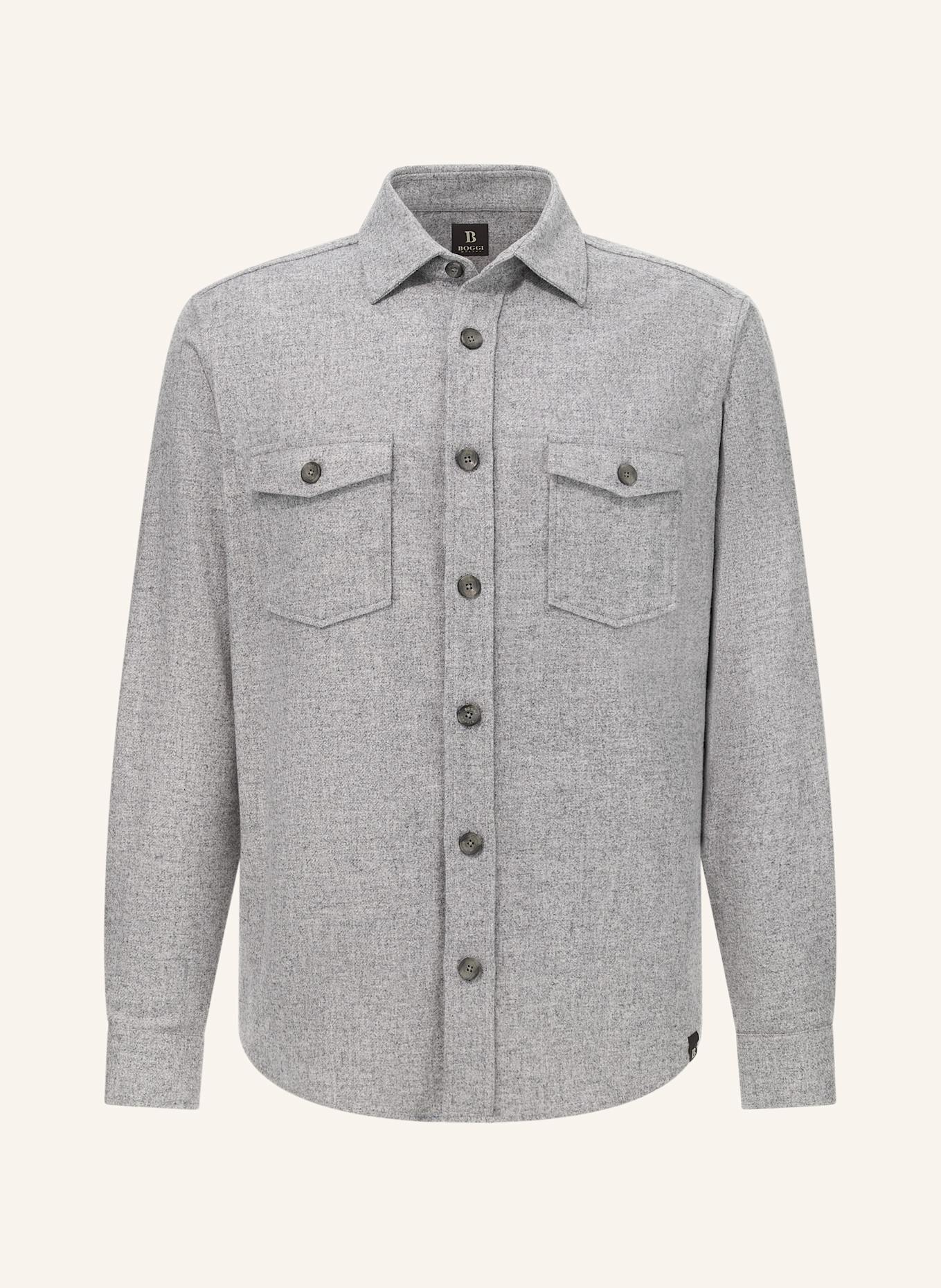 BOGGI MILANO Overshirt: GRAU