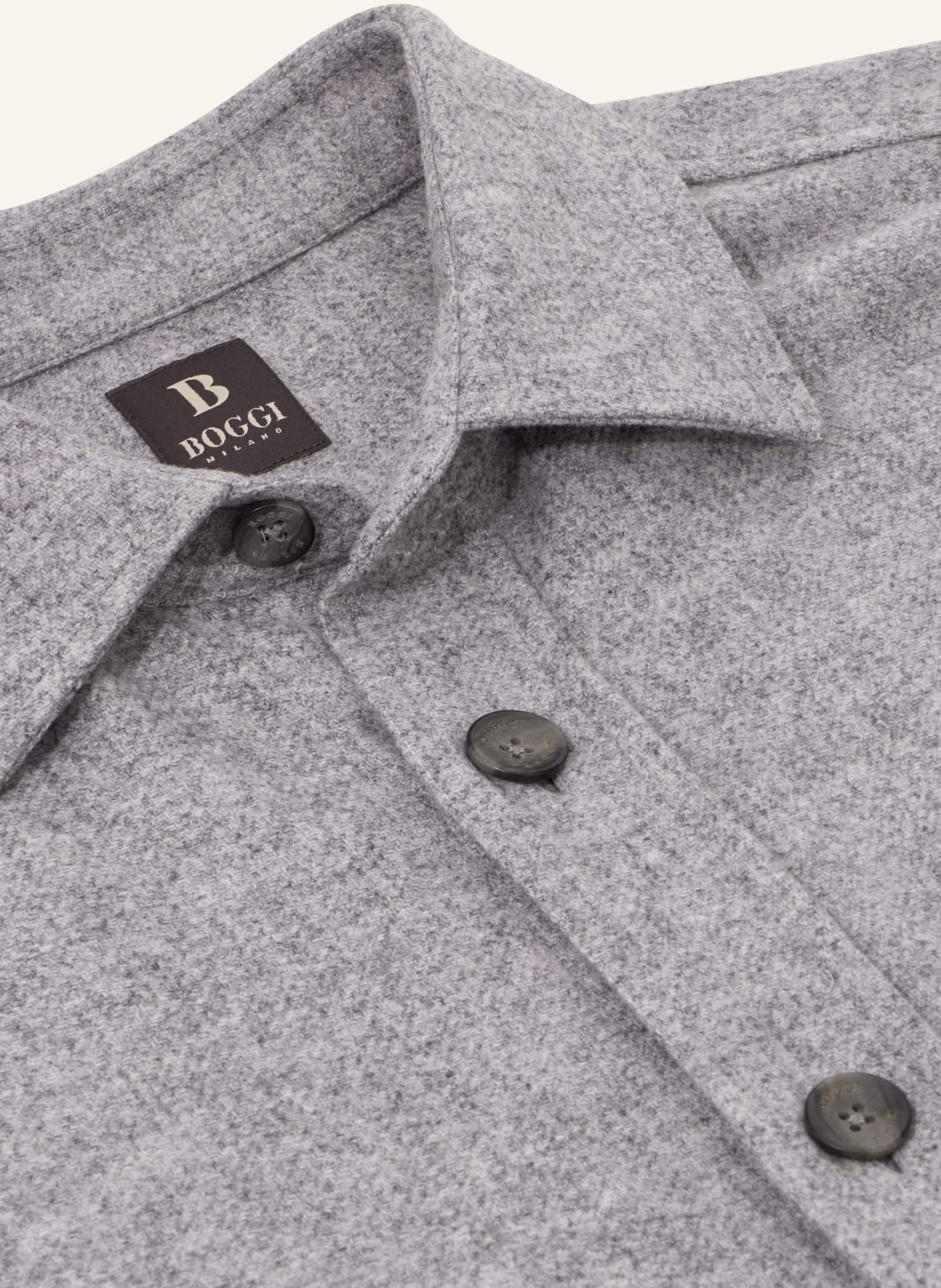 BOGGI MILANO Overshirt: GRAU