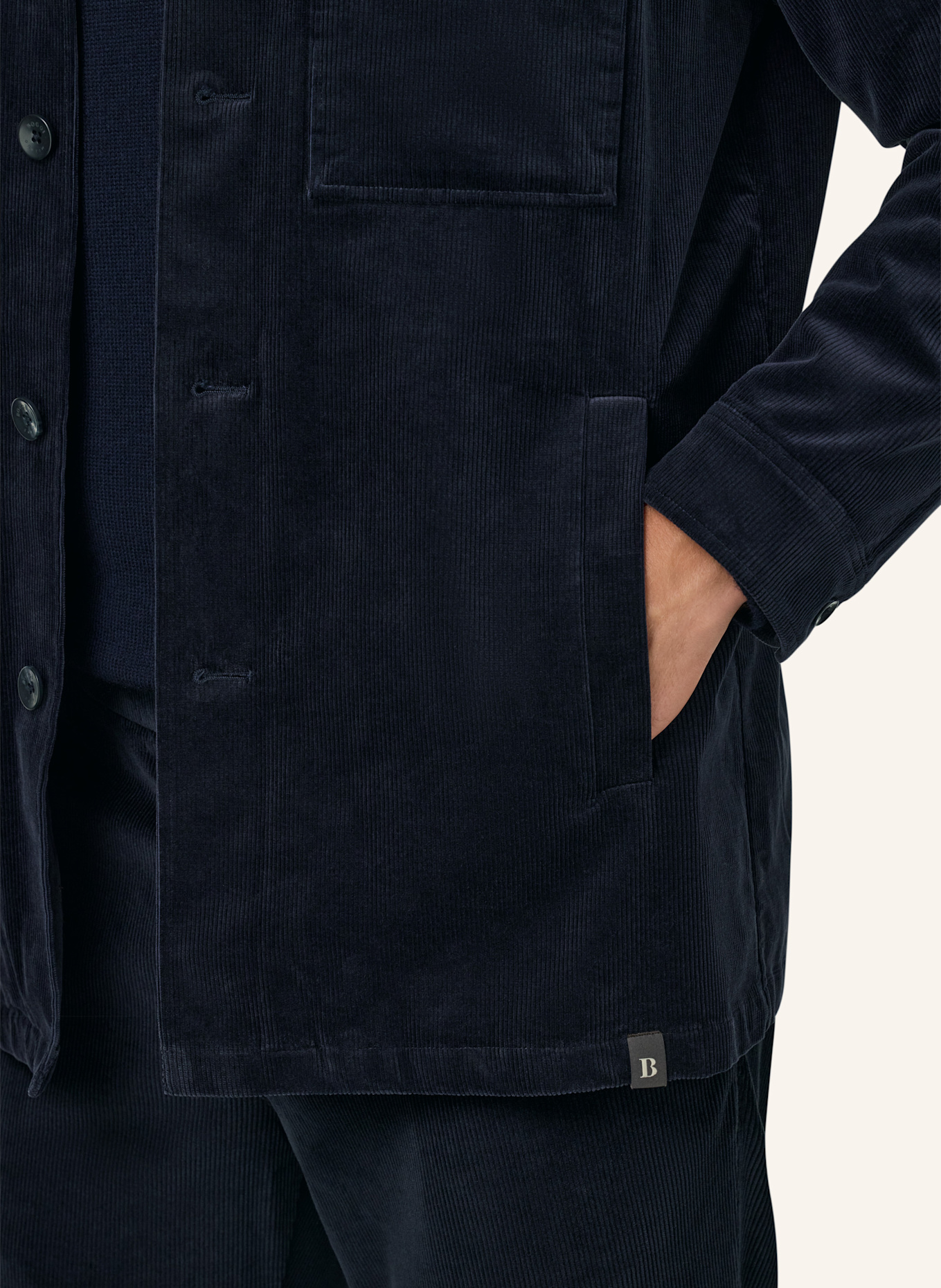 BOGGI MILANO Overjacket: DUNKELBLAU