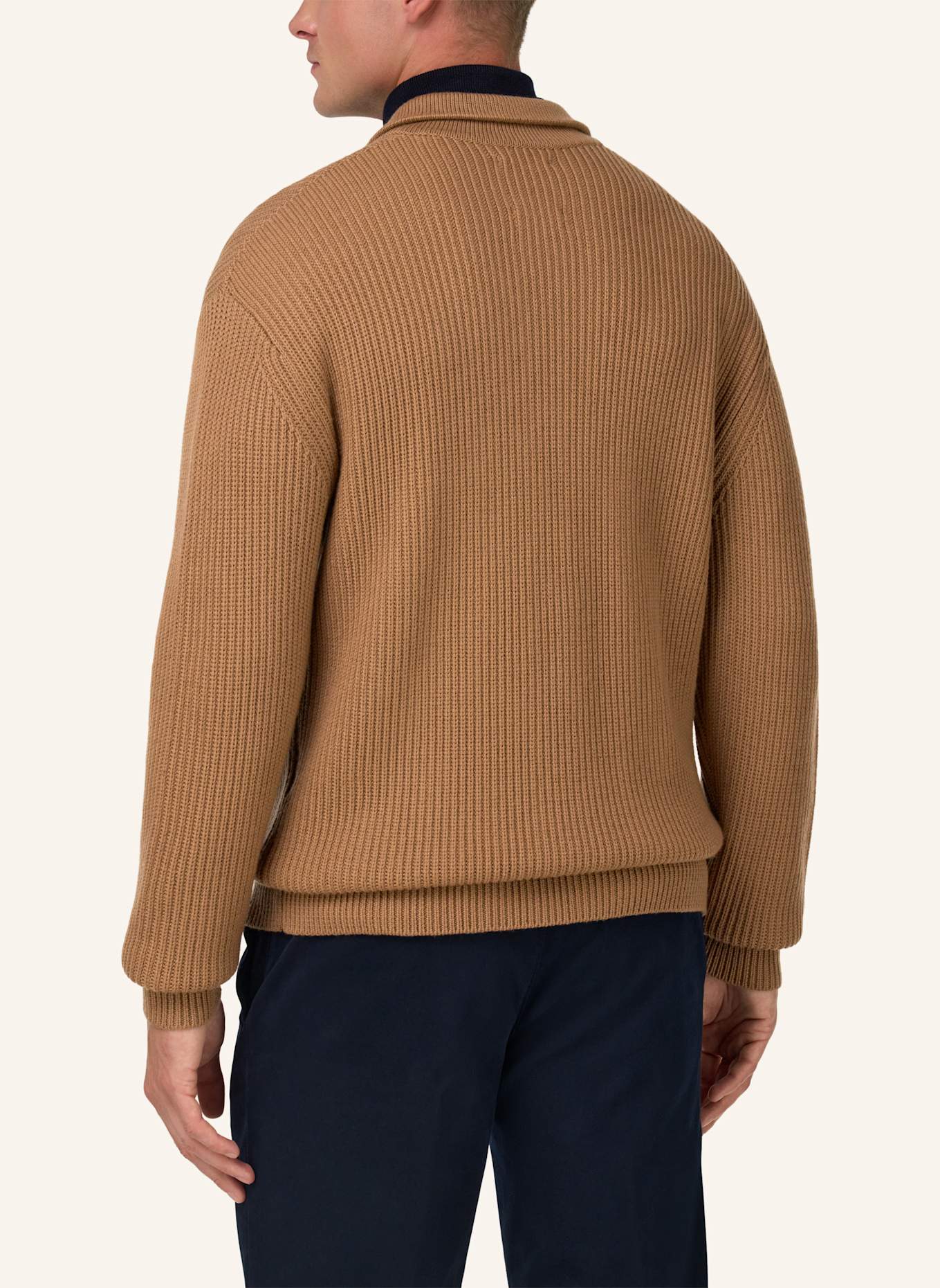 BOGGI MILANO Stricksakko: BRAUN