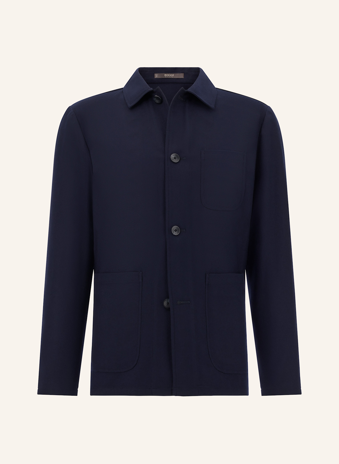 BOGGI MILANO Overshirt Regular Fit: DUNKELBLAU