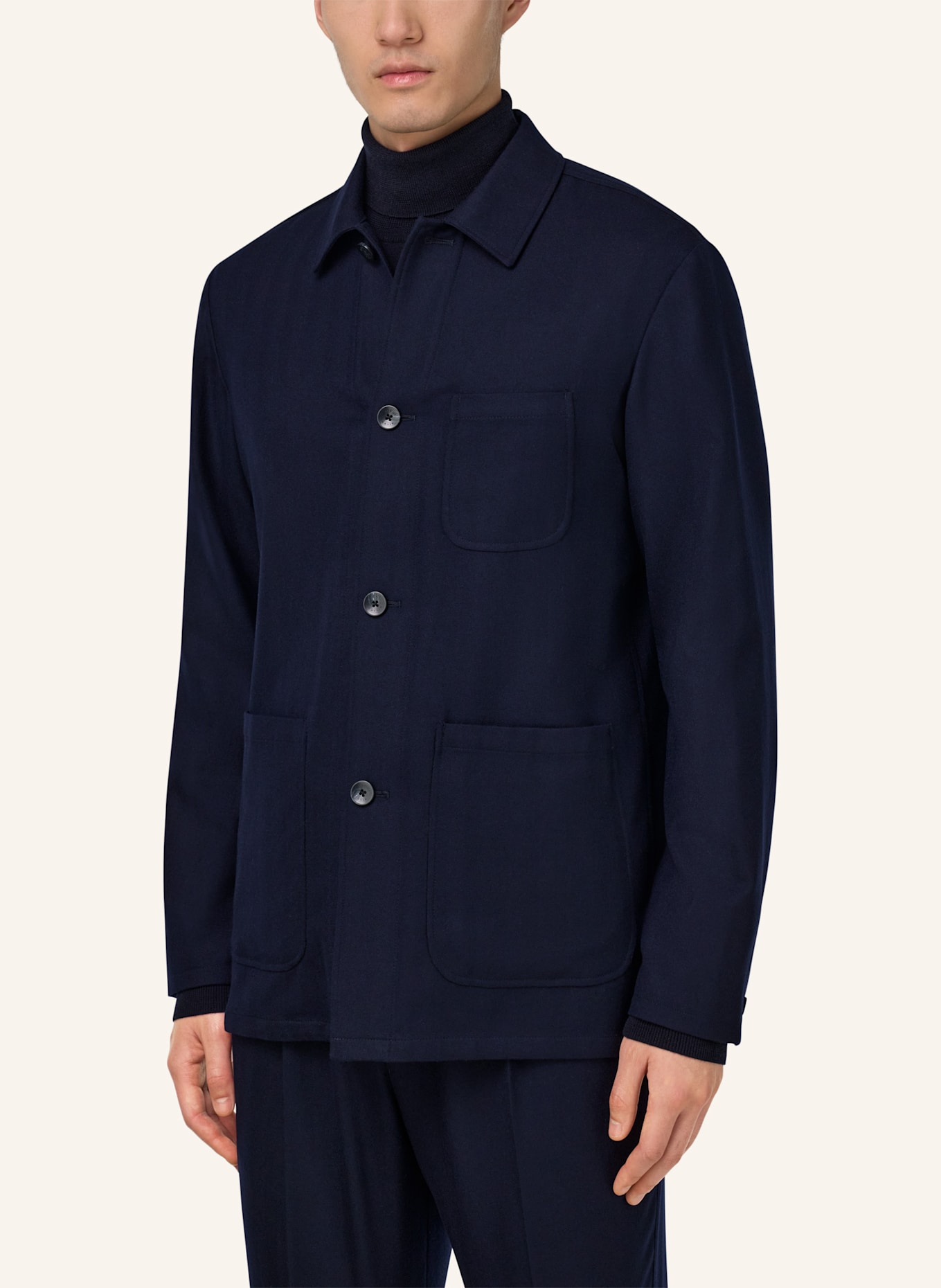 BOGGI MILANO Overshirt Regular Fit: DUNKELBLAU