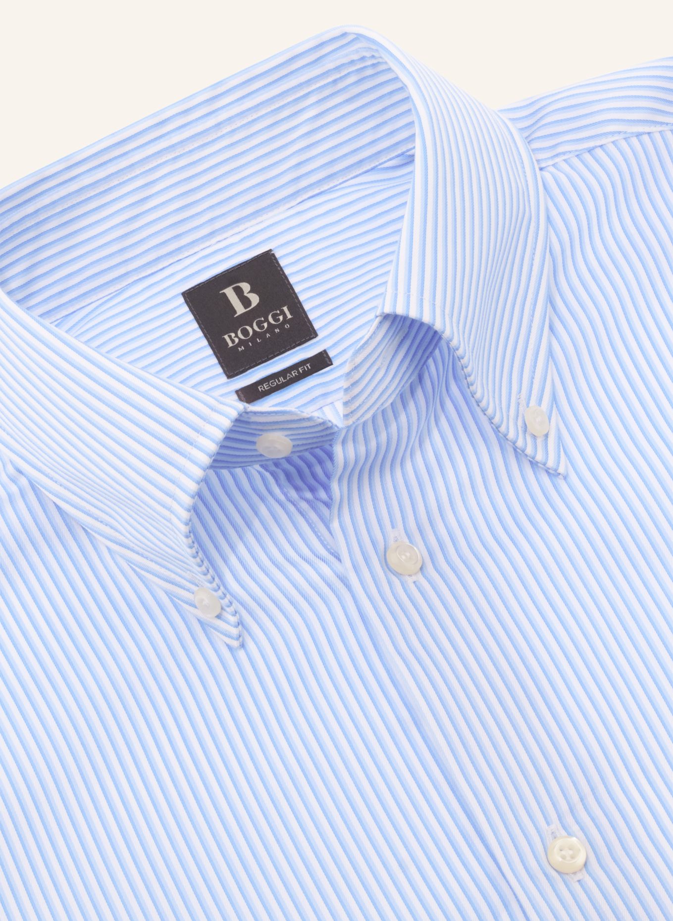 BOGGI MILANO Hemd Regular Fit: HELLBLAU