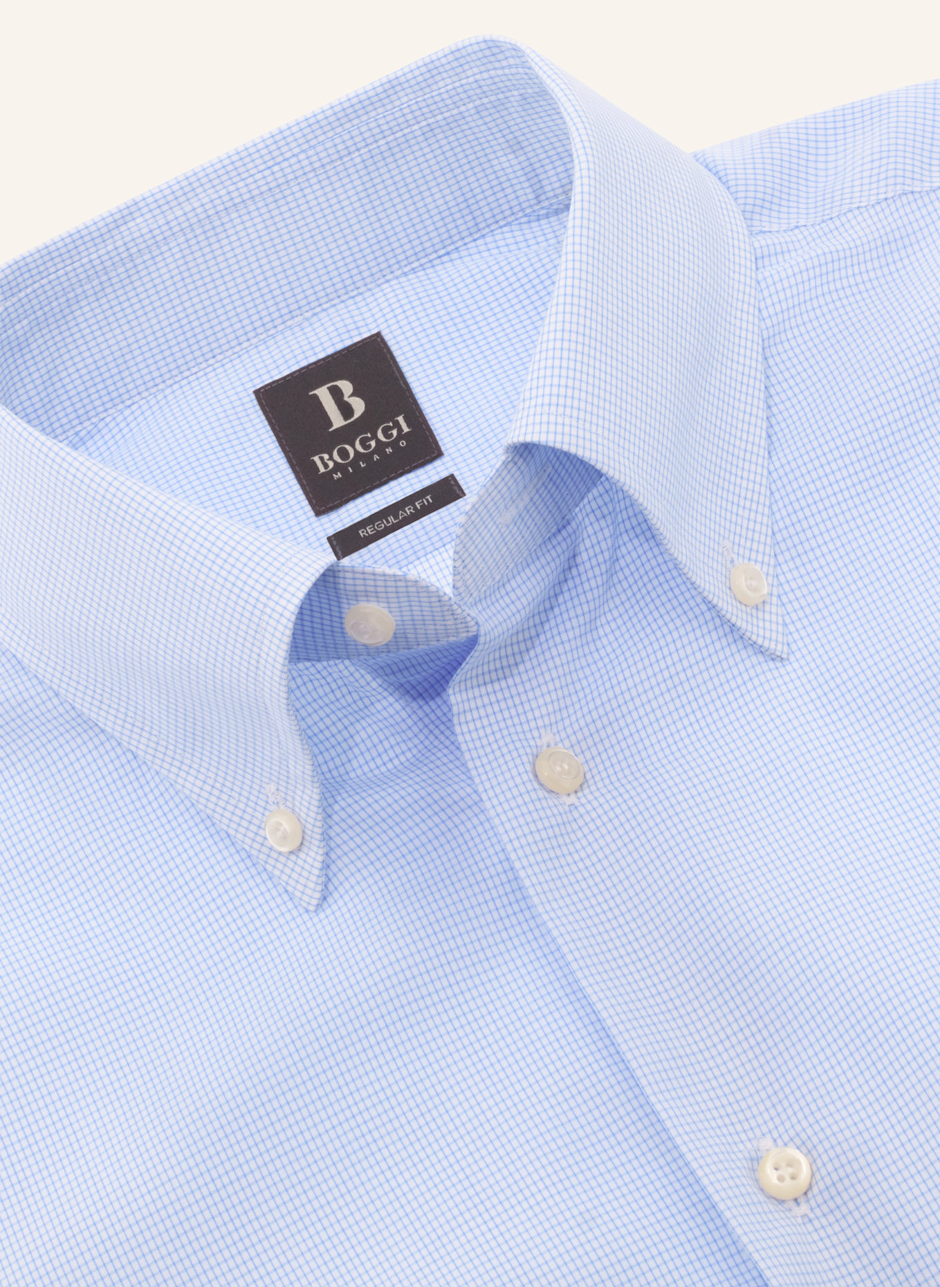 BOGGI MILANO Hemd Regular Fit: HELLBLAU