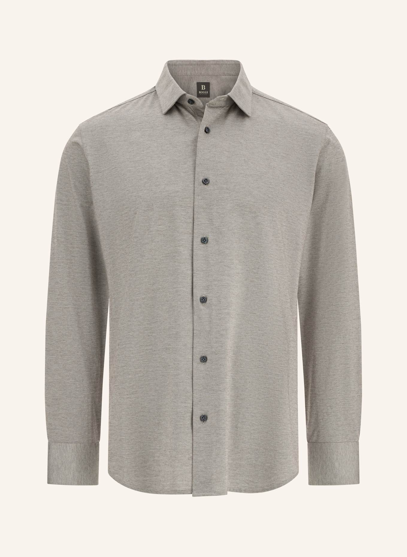 BOGGI MILANO Jerseyhemd Regular Fit: BRAUN