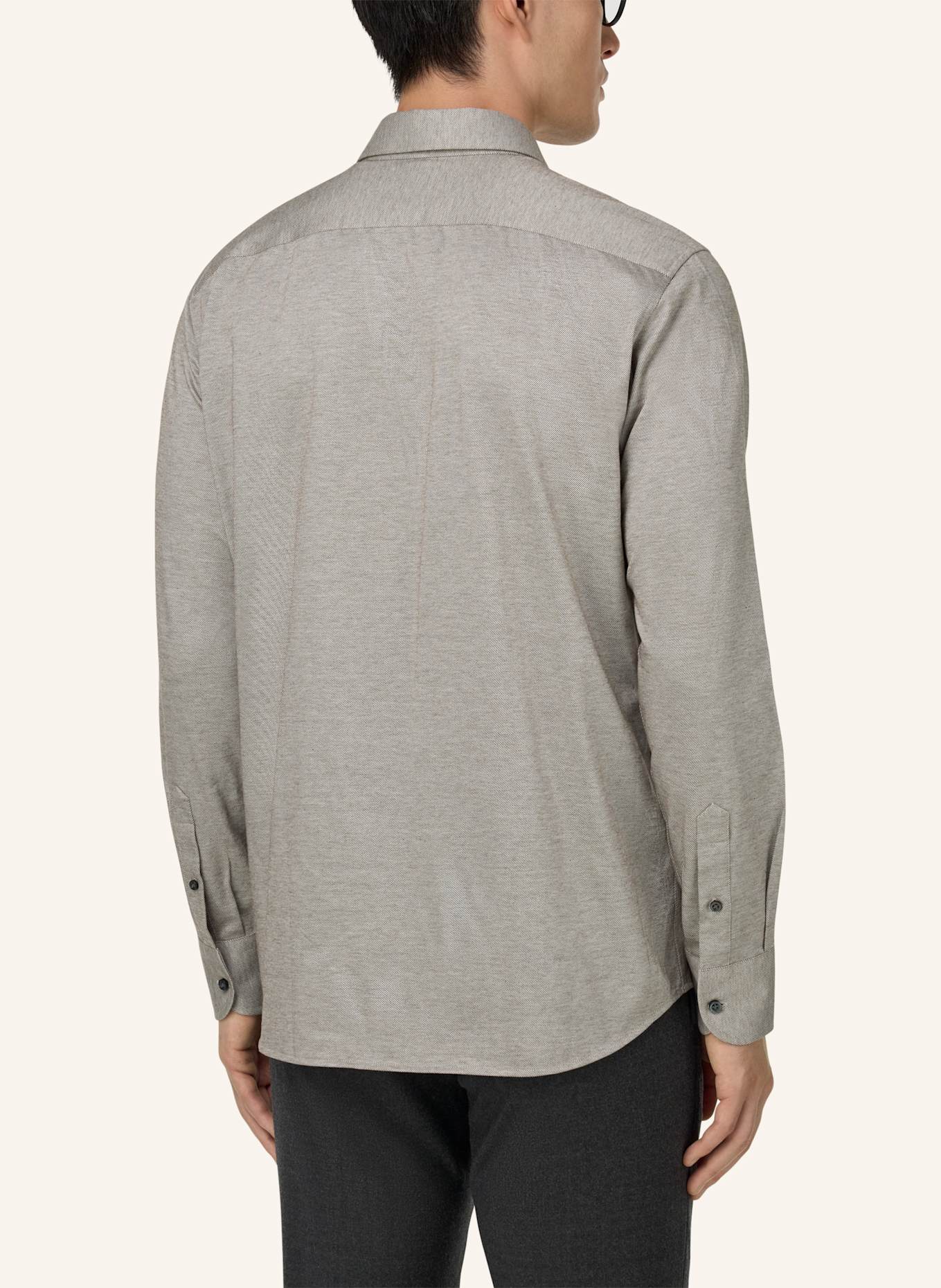 BOGGI MILANO Jerseyhemd Regular Fit: BRAUN