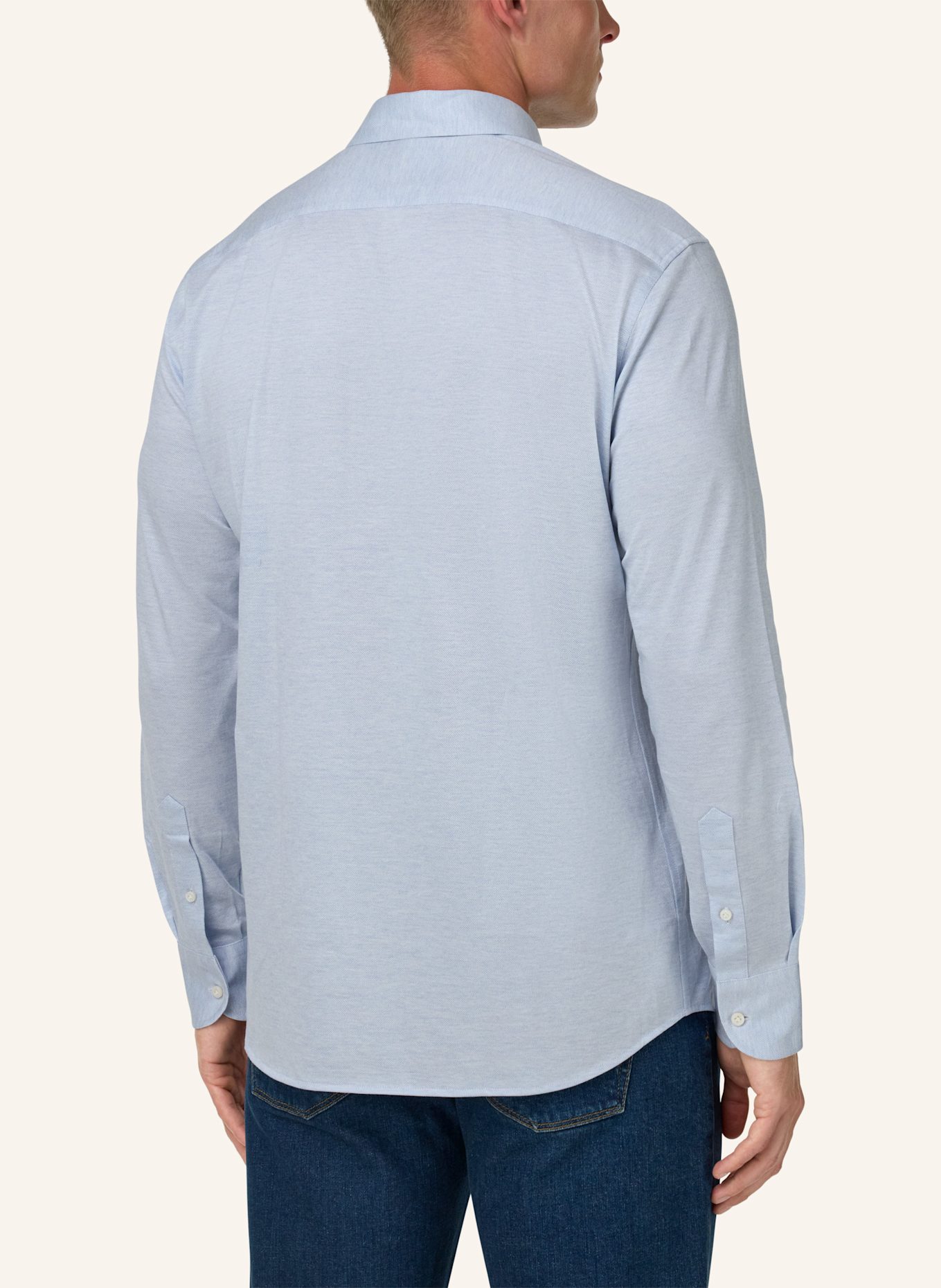 BOGGI MILANO Jerseyhemd Regular Fit: HELLBLAU