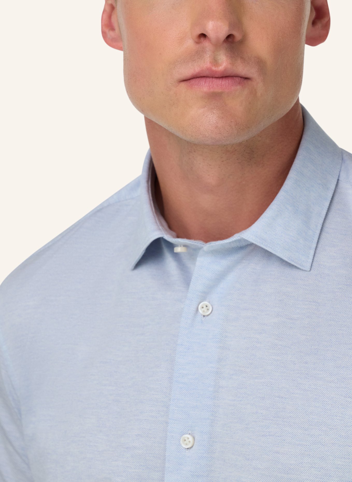 BOGGI MILANO Jerseyhemd Regular Fit: HELLBLAU