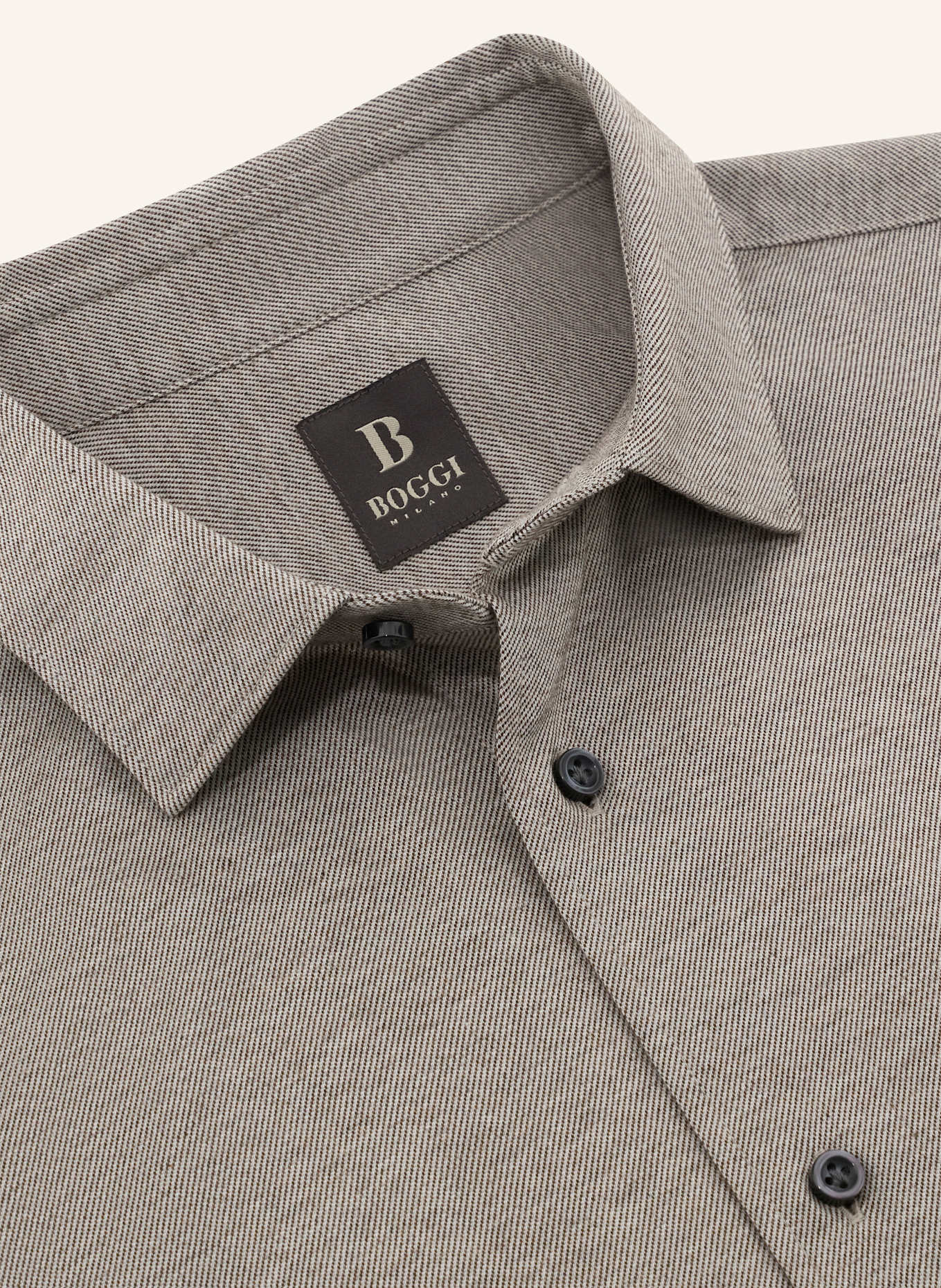 BOGGI MILANO Jerseyhemd Regular Fit: BRAUN