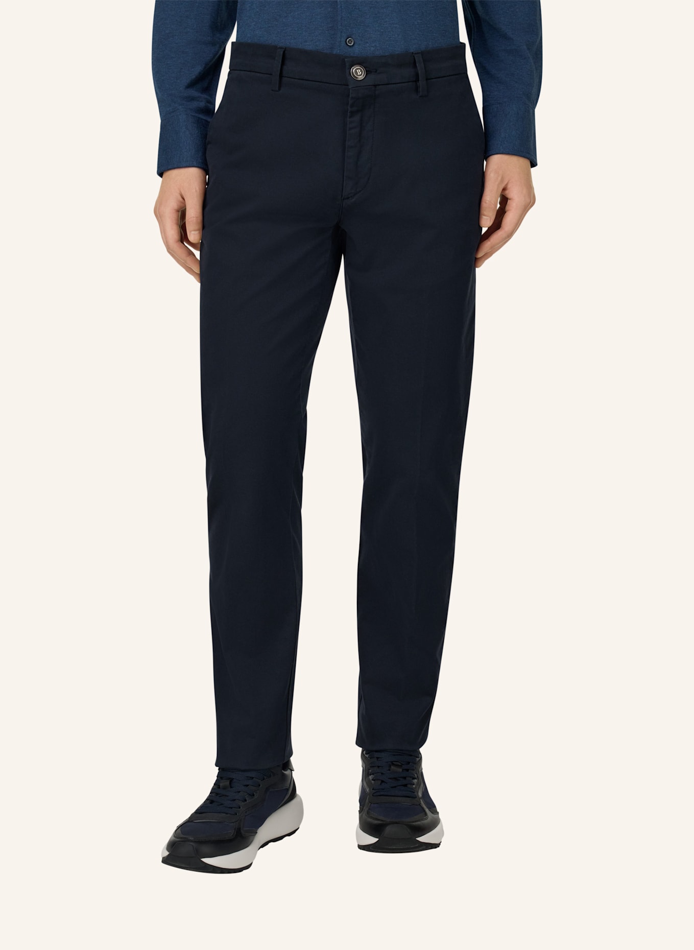 BOGGI MILANO Cordhose: BLAU