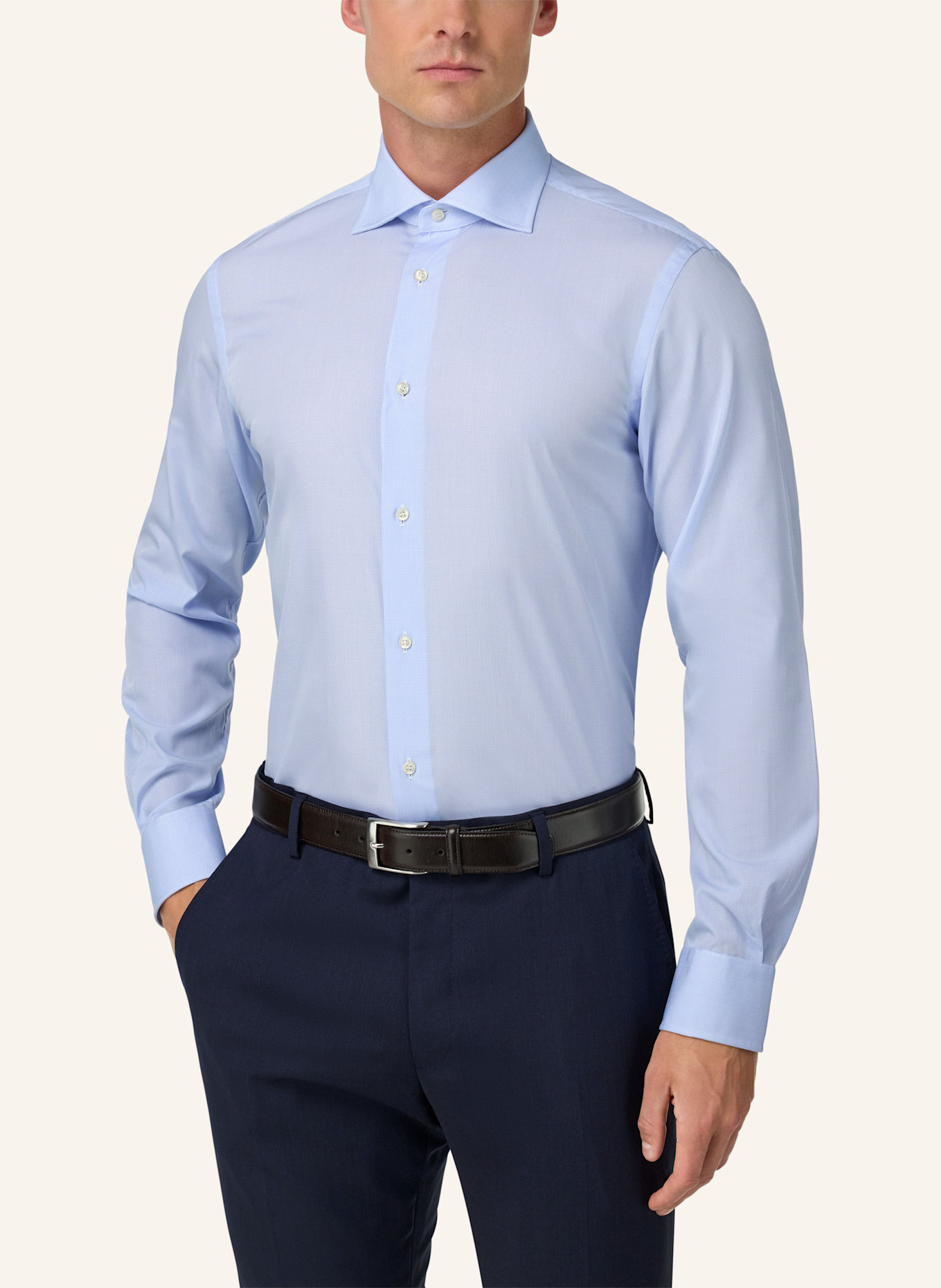 BOGGI MILANO Hemd Regular Fit: HELLBLAU