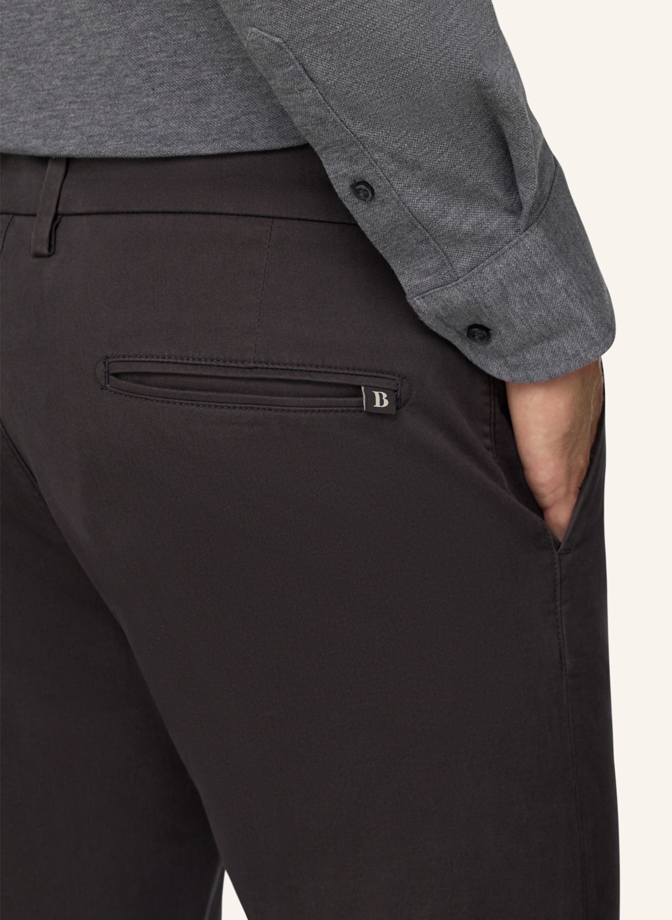 BOGGI MILANO Cordhose: GRAU