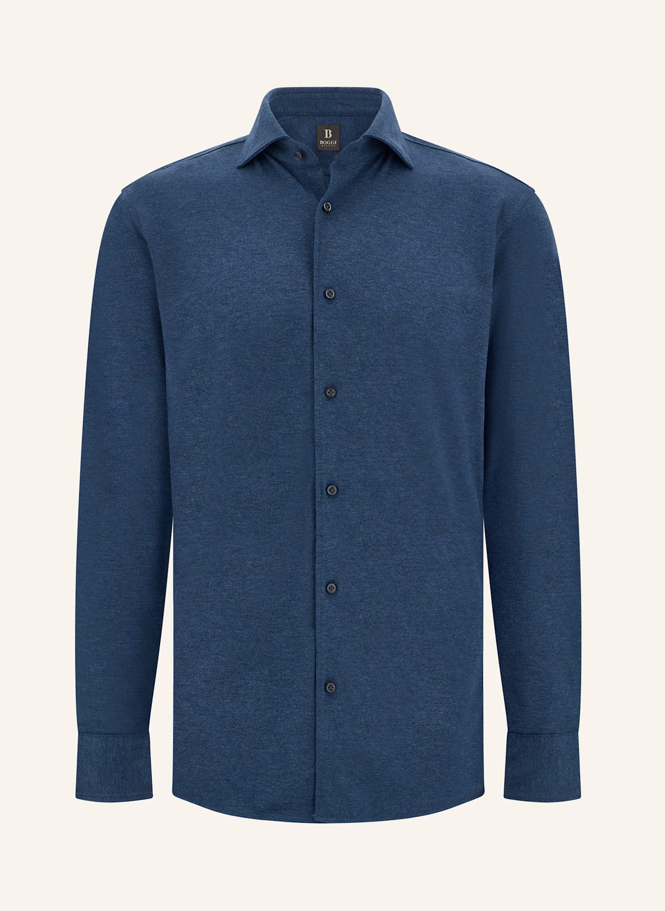 BOGGI MILANO Jerseyhemd Regular Fit: BLAU