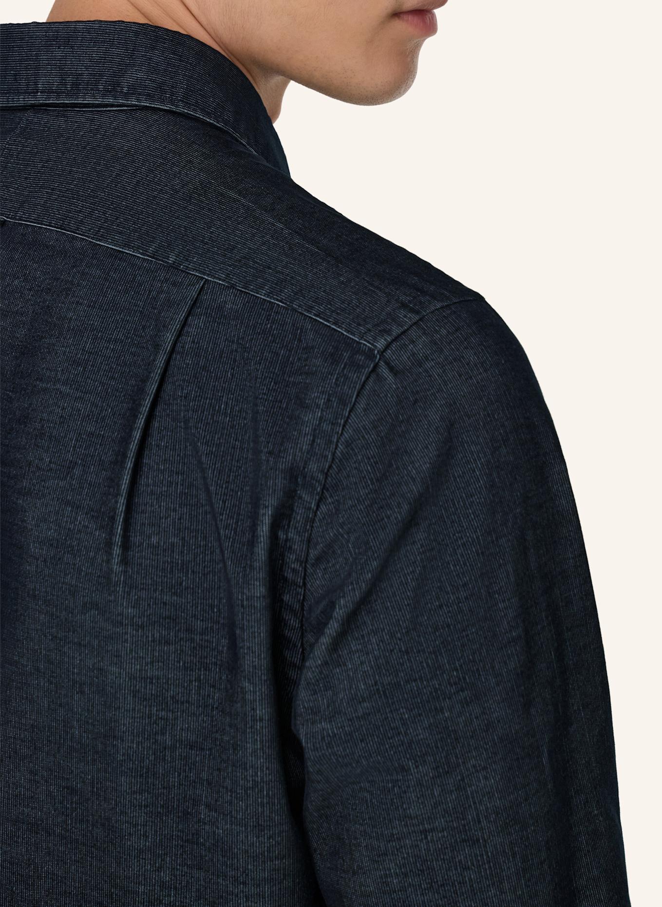 BOGGI MILANO Cordhemd Regular Fit: BLAU