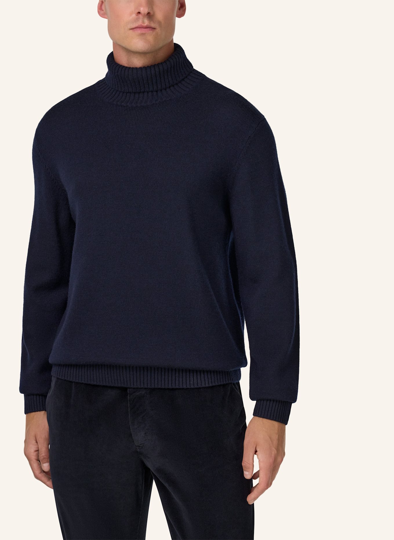 BOGGI MILANO Rollkragenpullover: BLAU