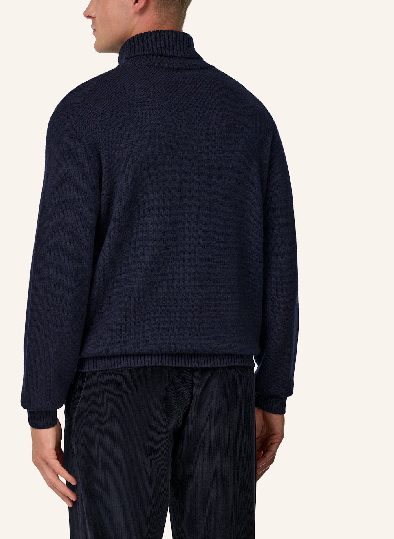BOGGI MILANO Rollkragenpullover: BLAU