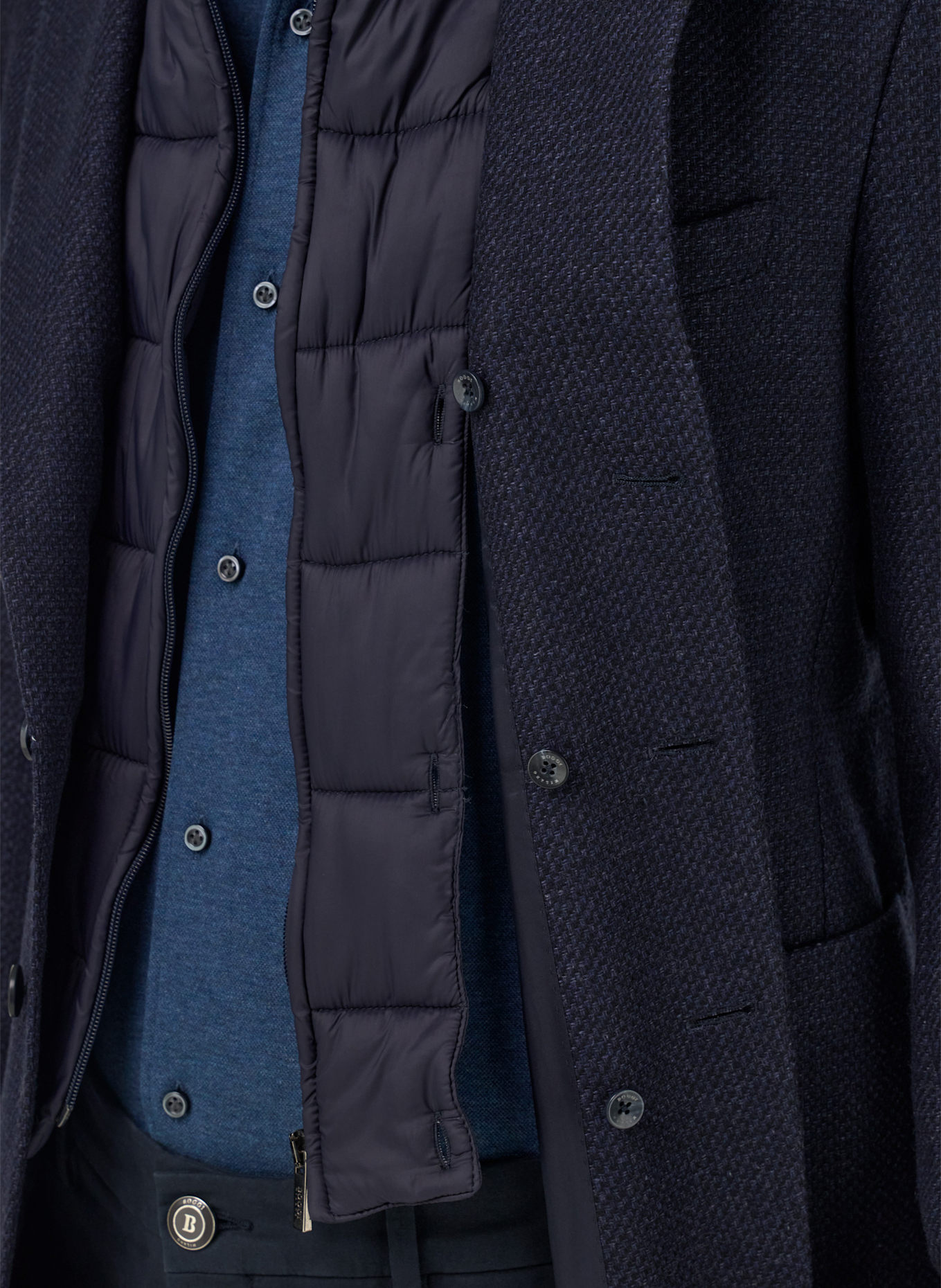 BOGGI MILANO Sweat-Sakko: DUNKELBLAU