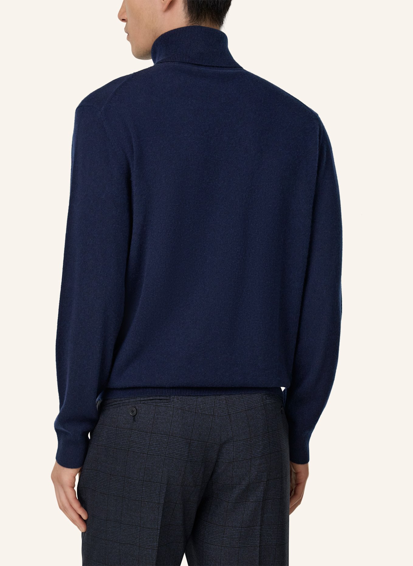 BOGGI MILANO Rollkragenpullover aus Cashmere: BLAU