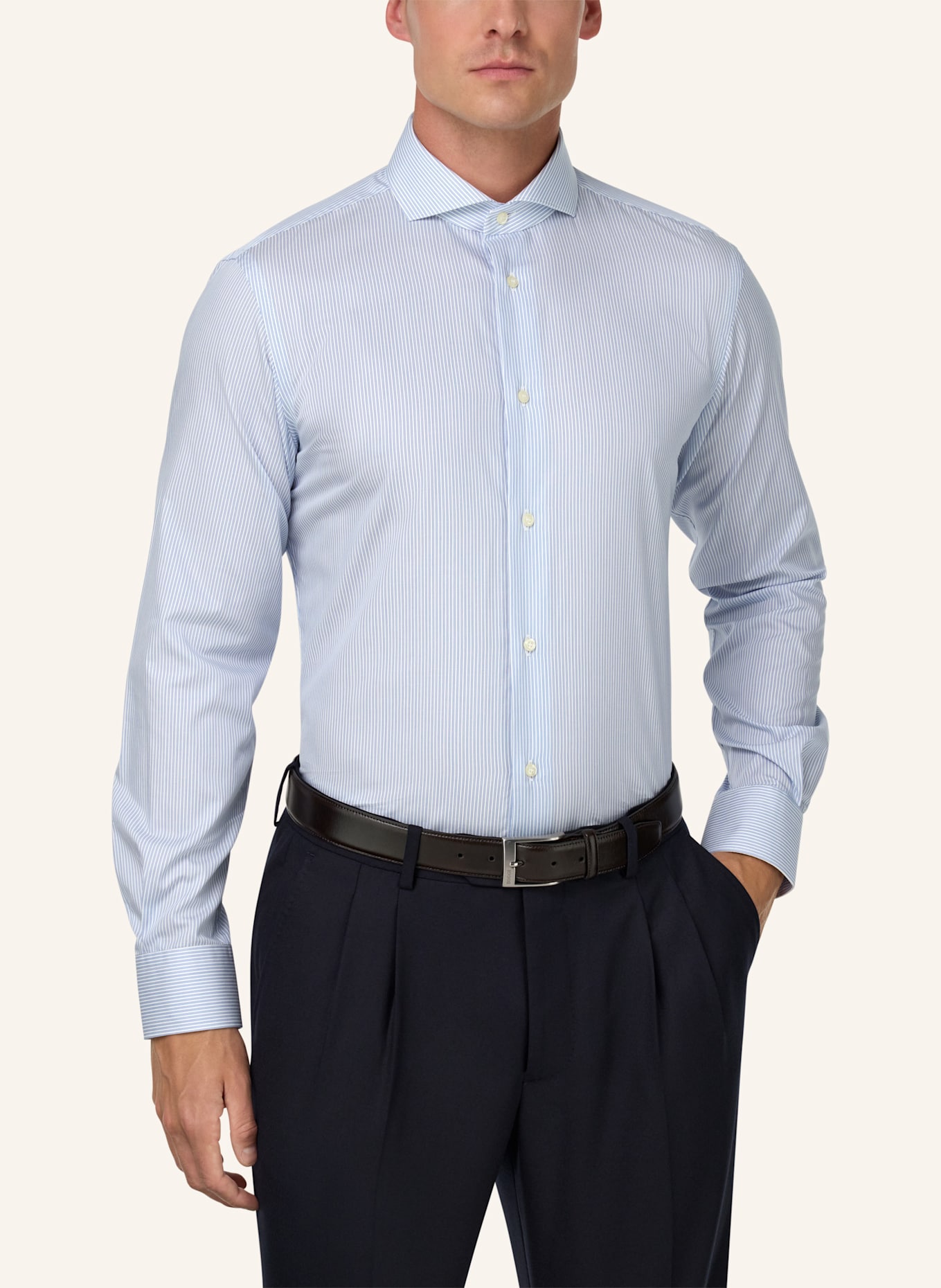 BOGGI MILANO Hemd Regular Fit: HELLBLAU