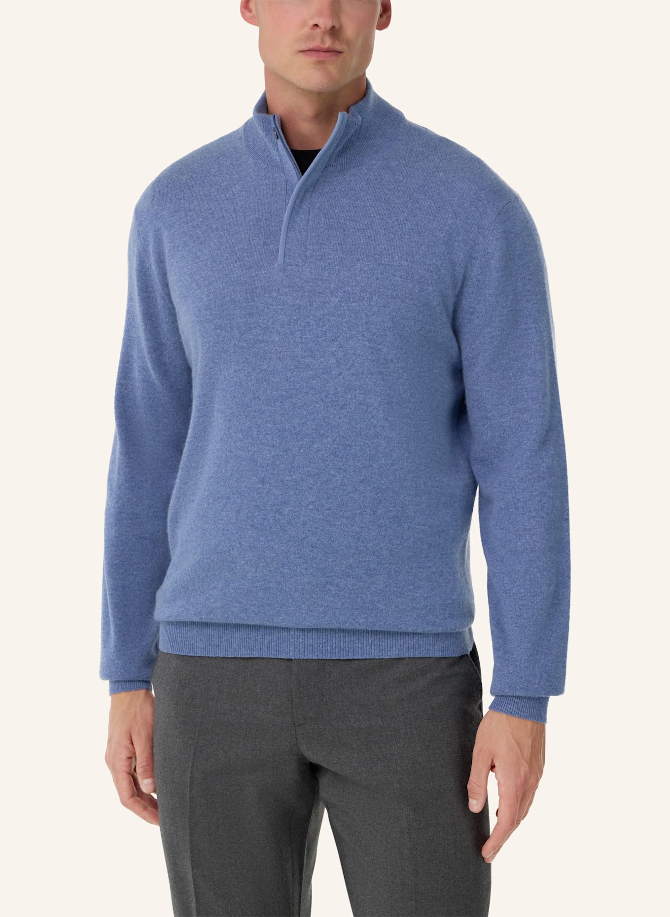 BOGGI MILANO Rollkragenpullover aus Cashmere: BLAU