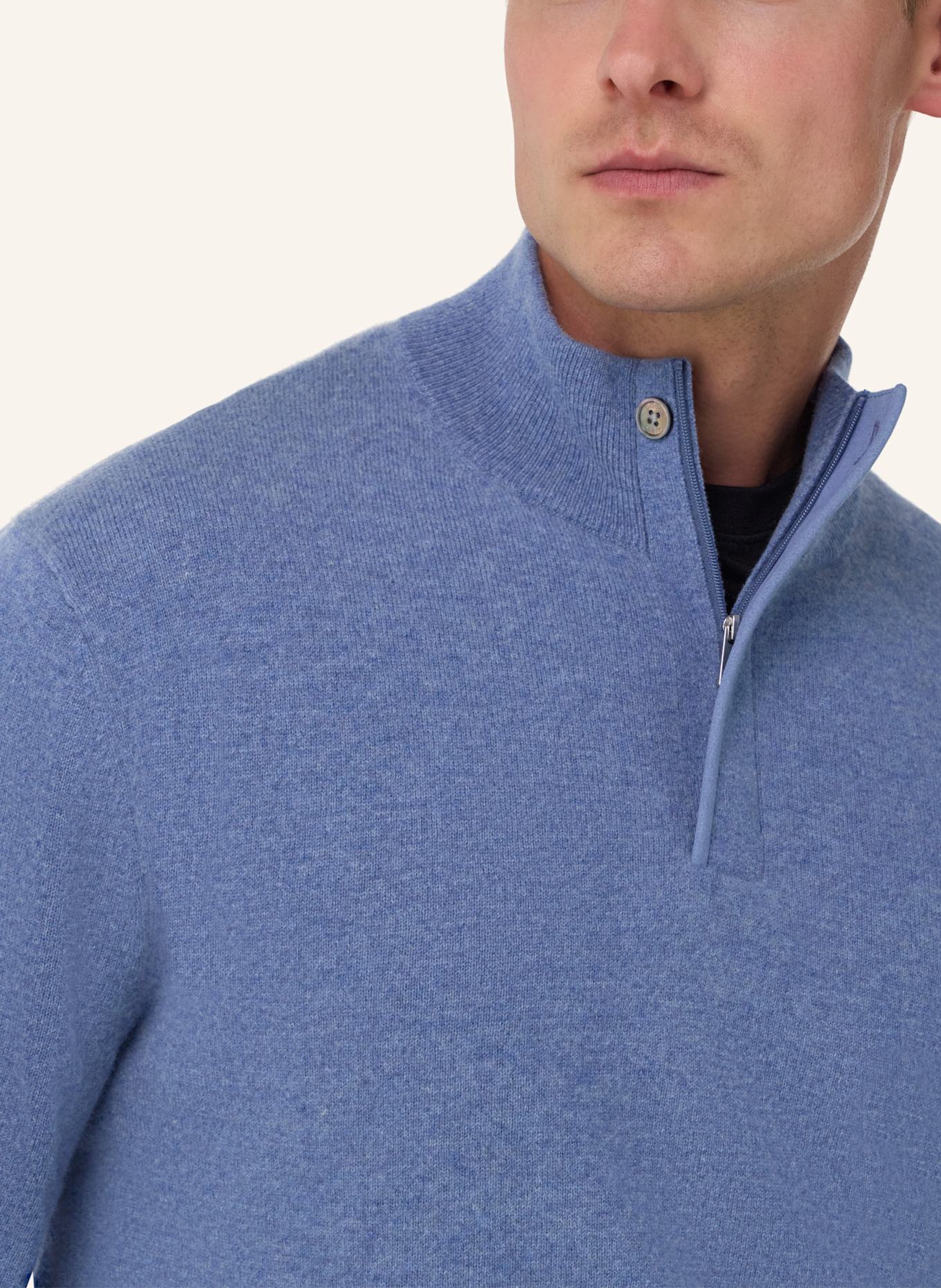 BOGGI MILANO Rollkragenpullover aus Cashmere: BLAU