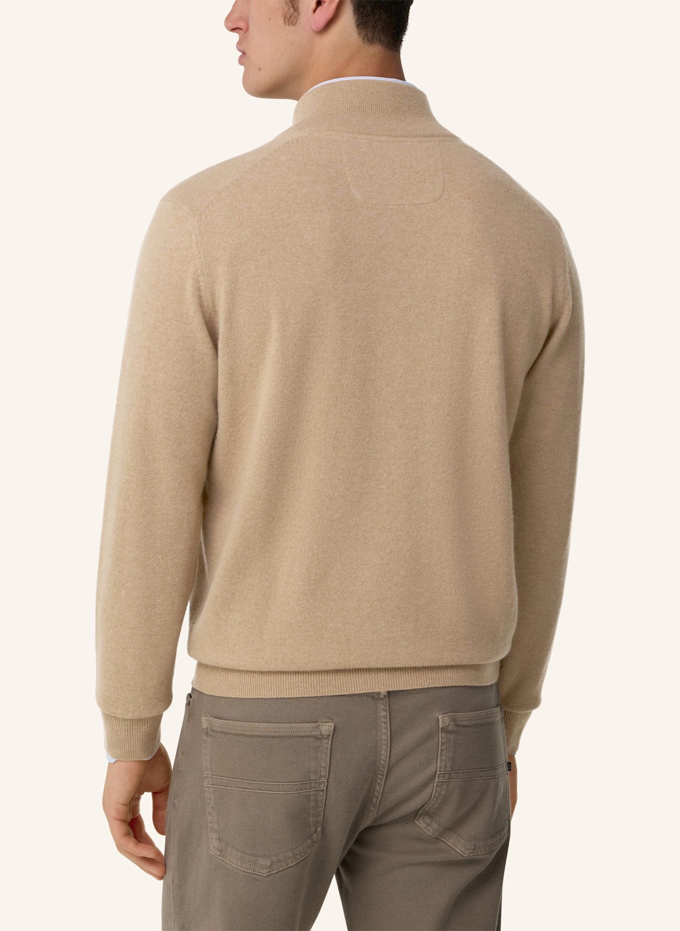 BOGGI MILANO Rollkragenpullover aus Cashmere: BEIGE