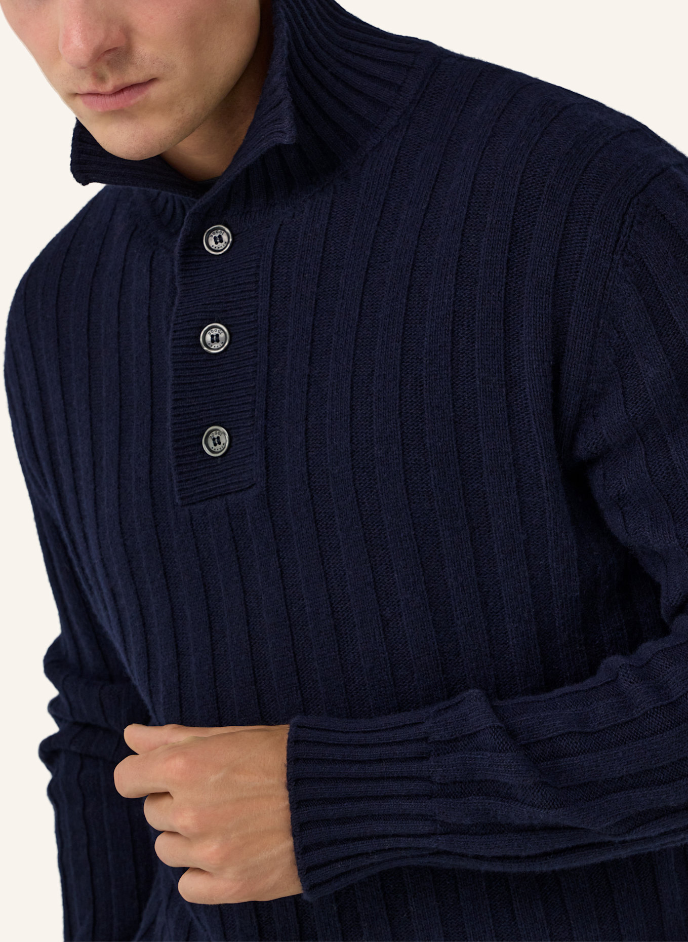 BOGGI MILANO Pullover: BLAU
