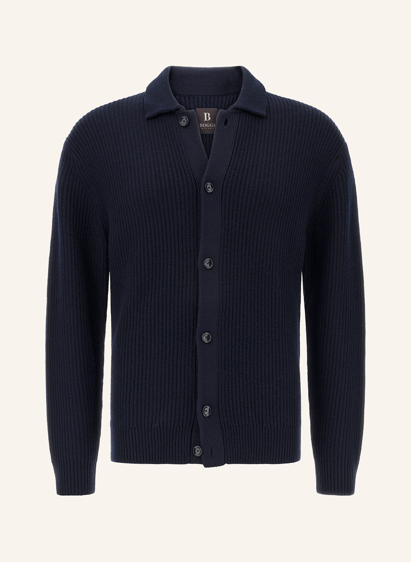 BOGGI MILANO Stricksakko: BLAU