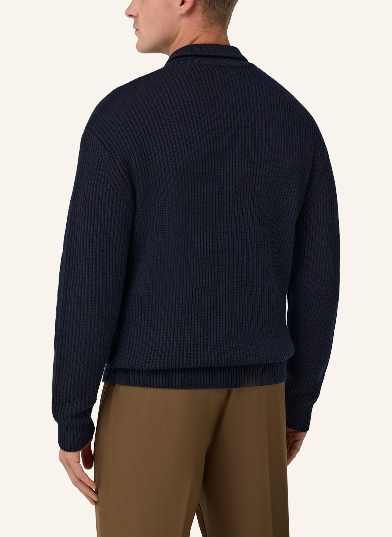 BOGGI MILANO Stricksakko: BLAU