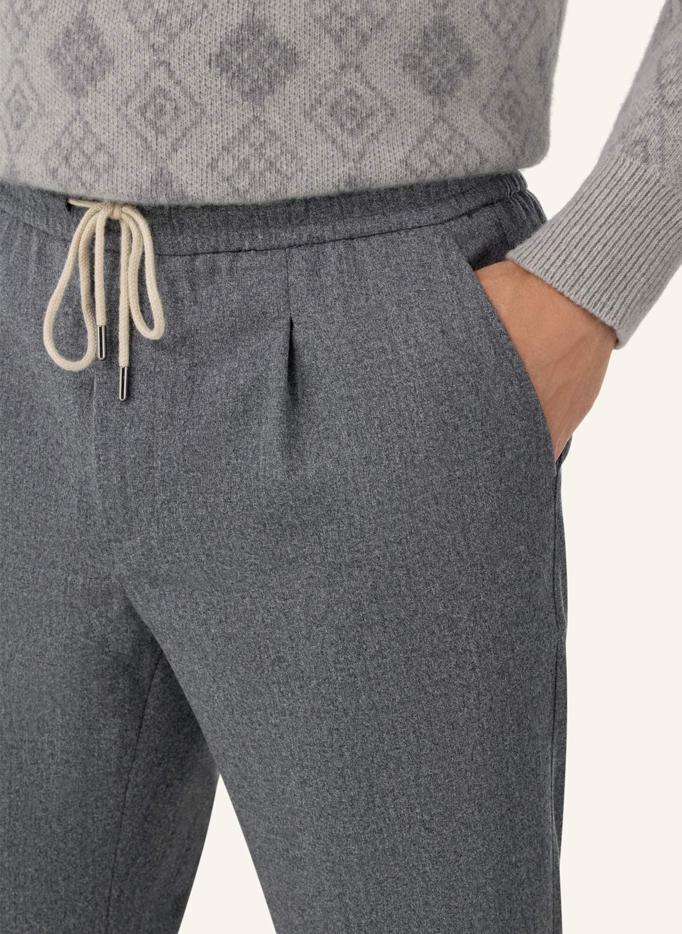 BOGGI MILANO Cordhose: GRAU