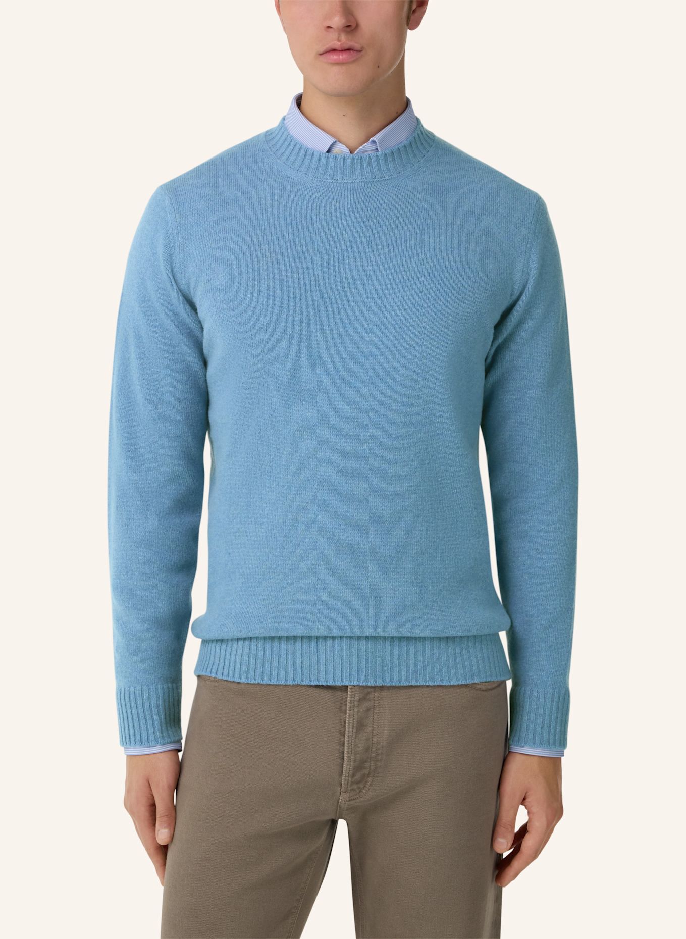BOGGI MILANO Pullover: HELLBLAU
