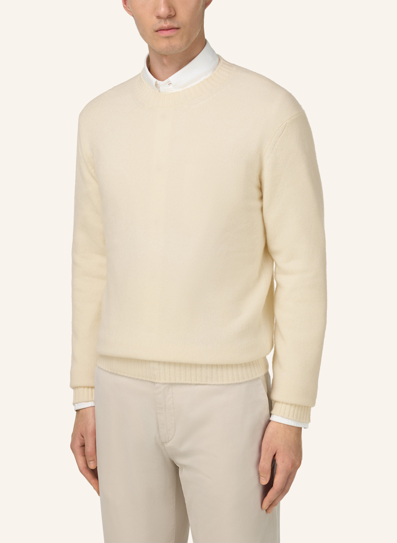 BOGGI MILANO Pullover: WEISS