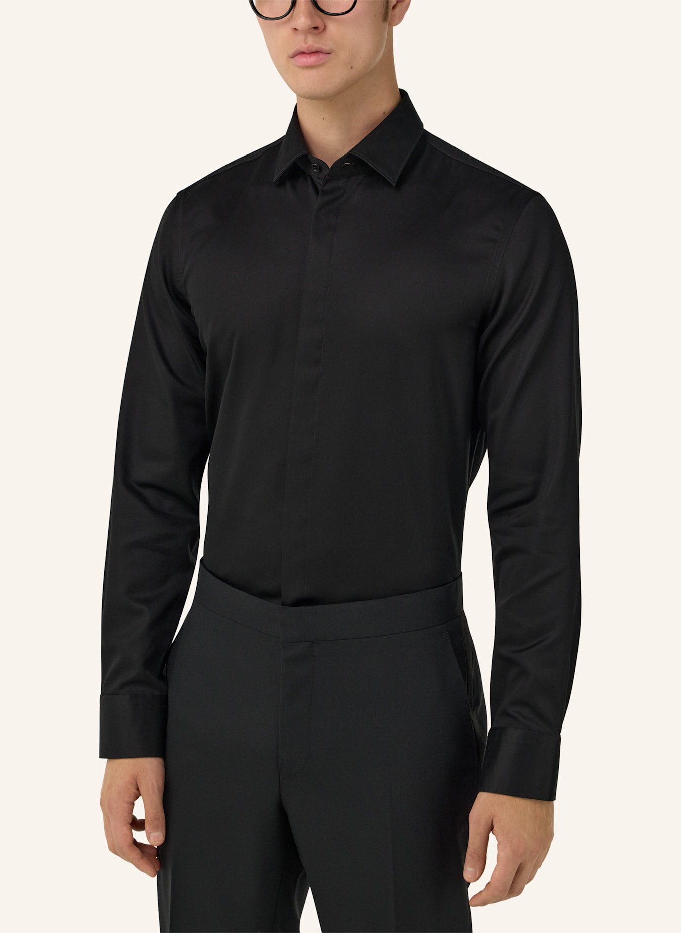 BOGGI MILANO Hemd Regular Fit: SCHWARZ