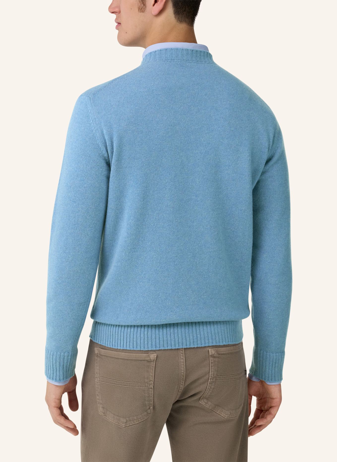 BOGGI MILANO Pullover: HELLBLAU