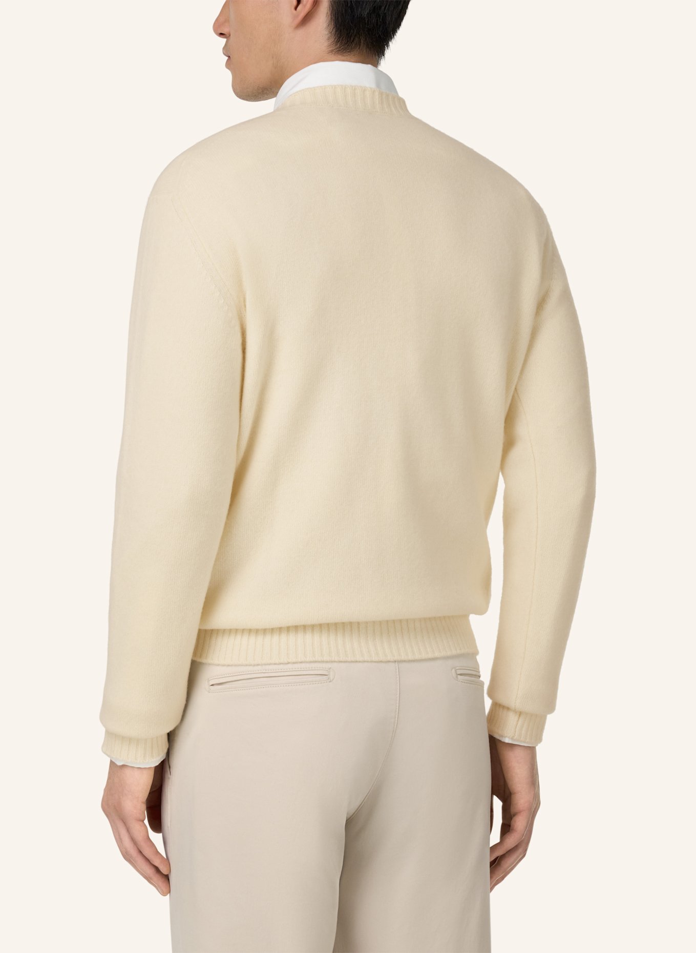 BOGGI MILANO Pullover: WEISS