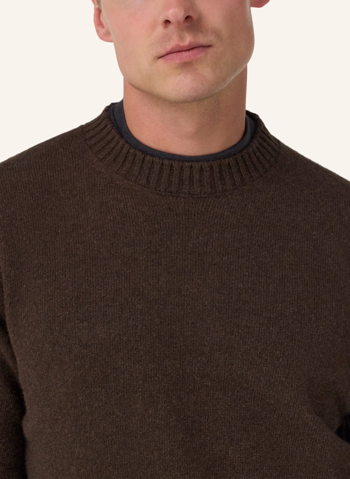 BOGGI MILANO Pullover: BRAUN