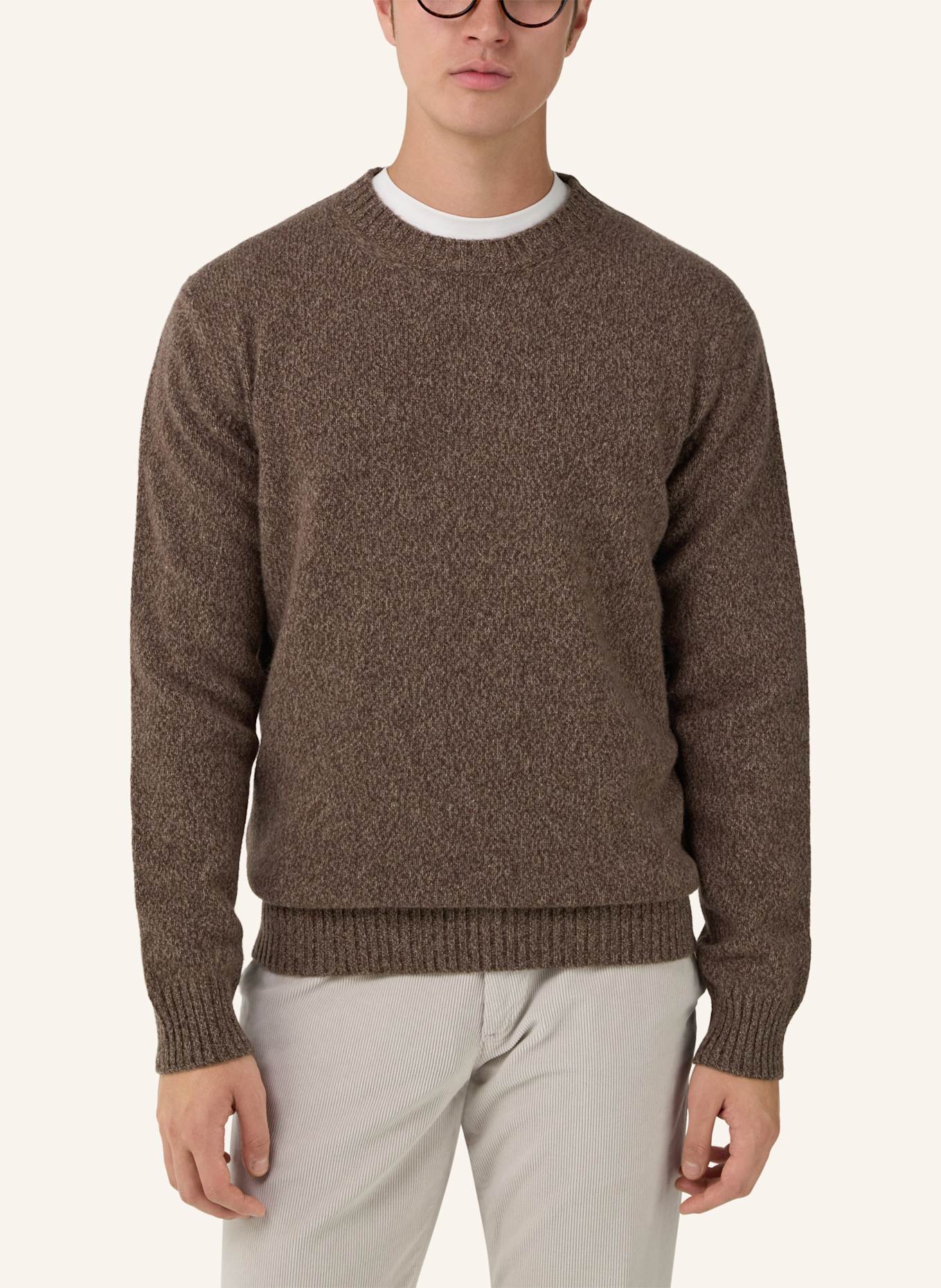 BOGGI MILANO Pullover: BRAUN