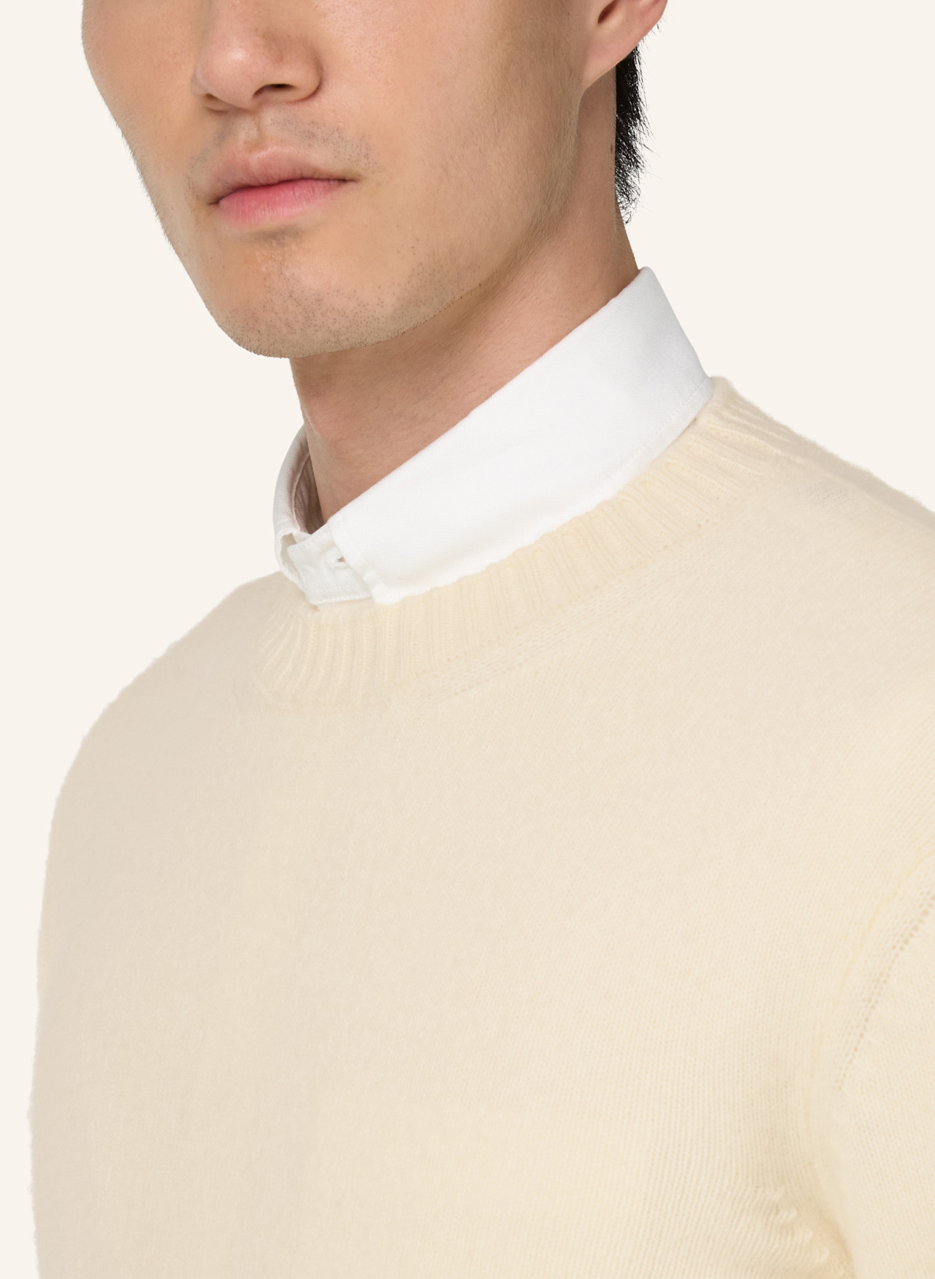BOGGI MILANO Pullover: WEISS