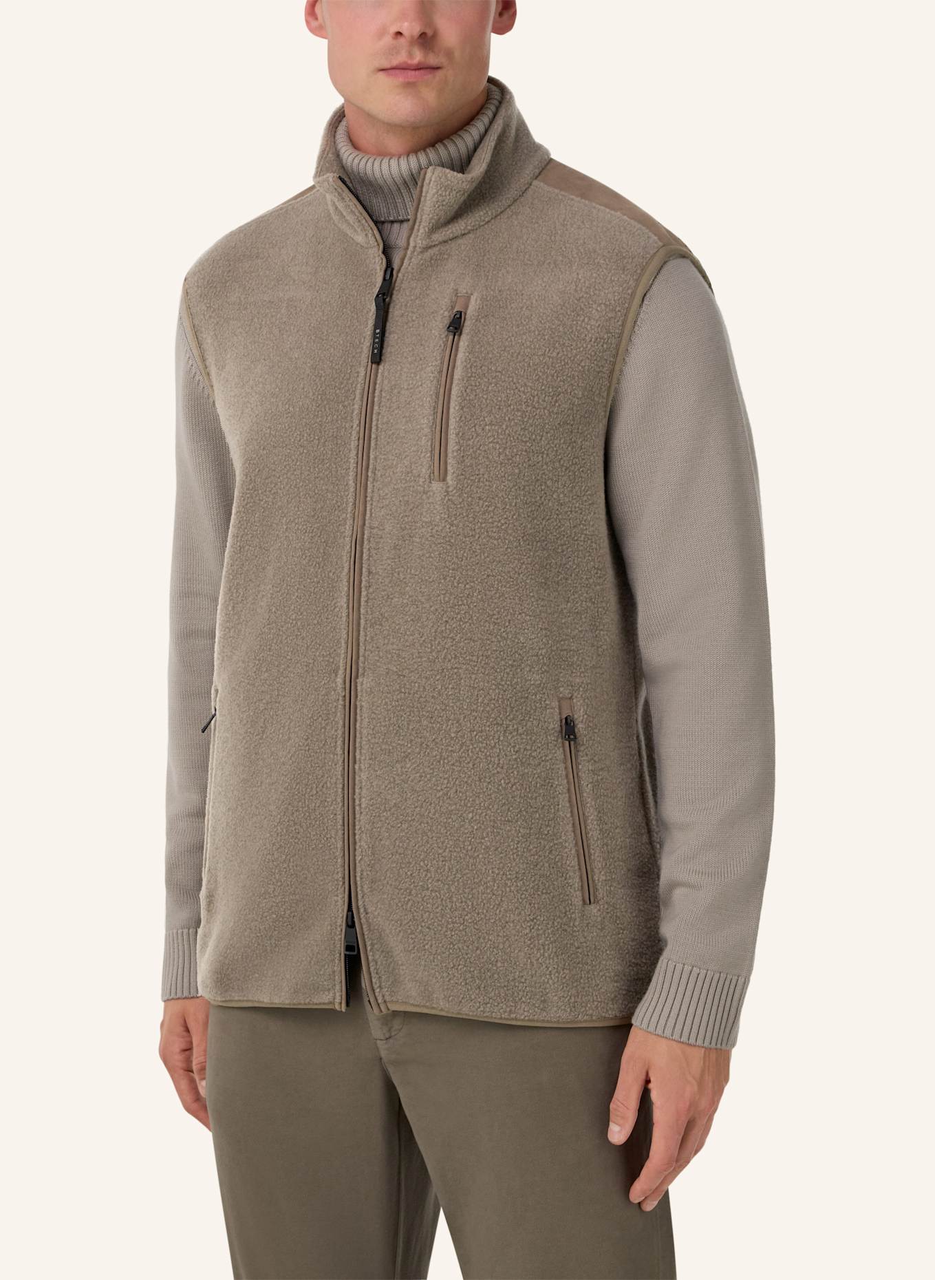 BOGGI MILANO Sweatjacke: TAUPE