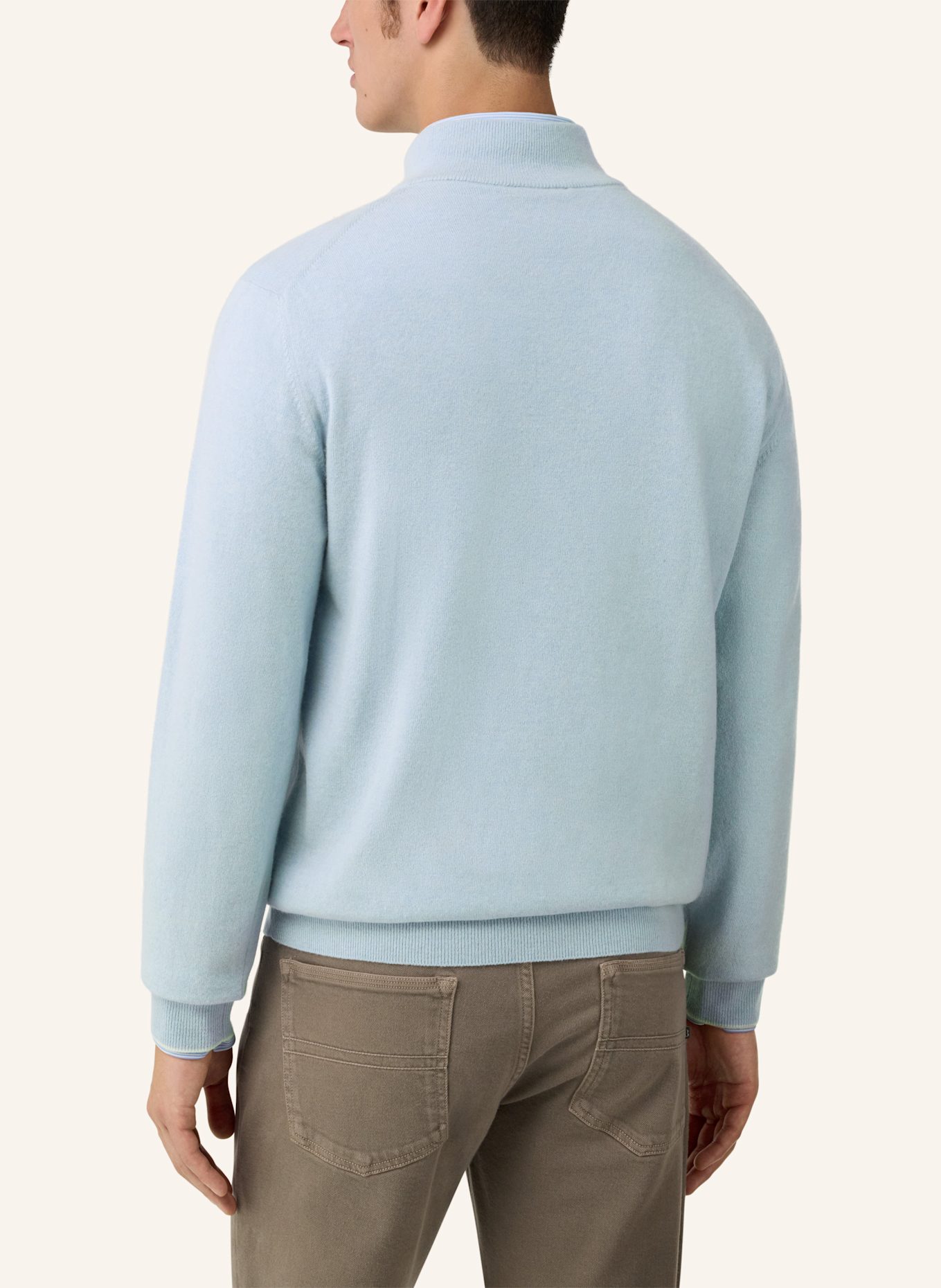 BOGGI MILANO Pullover: HELLBLAU