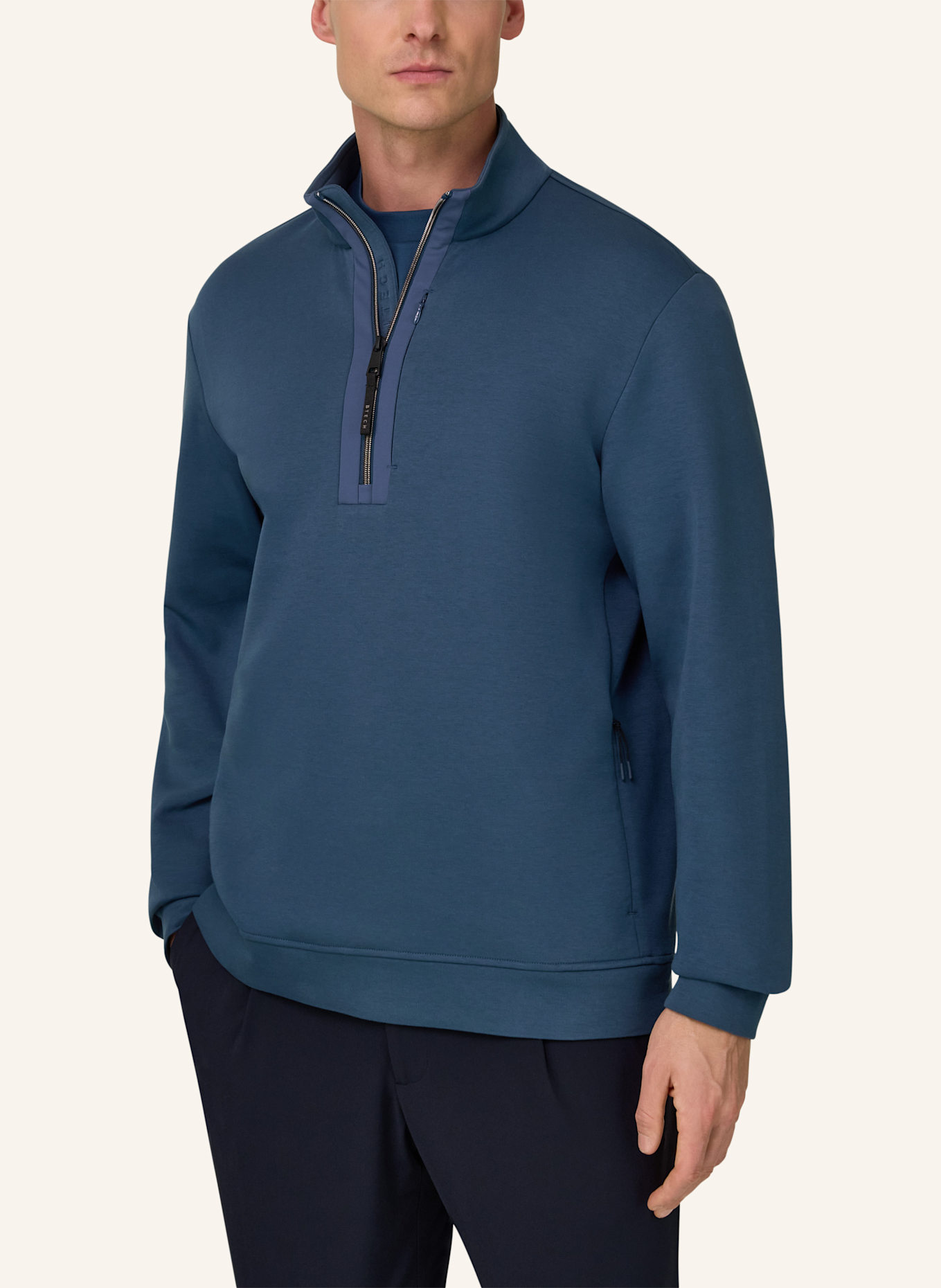 BOGGI MILANO Sweatjacke: BLAU