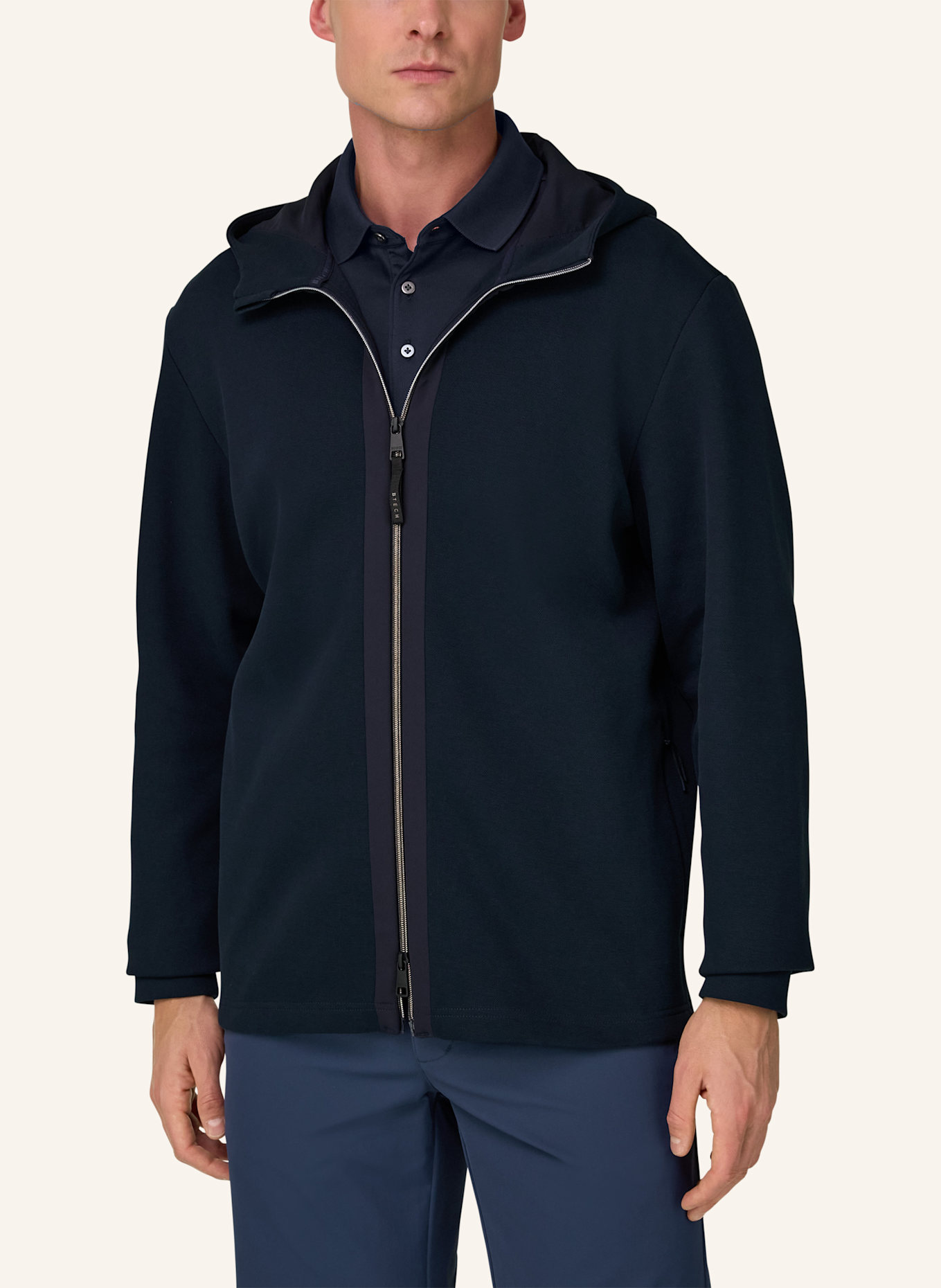 BOGGI MILANO Sweatjacke: BLAU