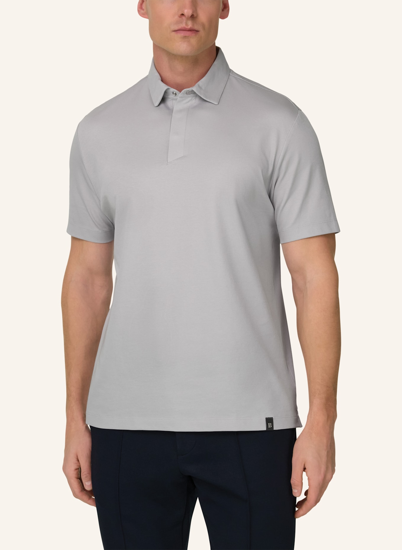 BOGGI MILANO Piqué-Poloshirt: WEISS