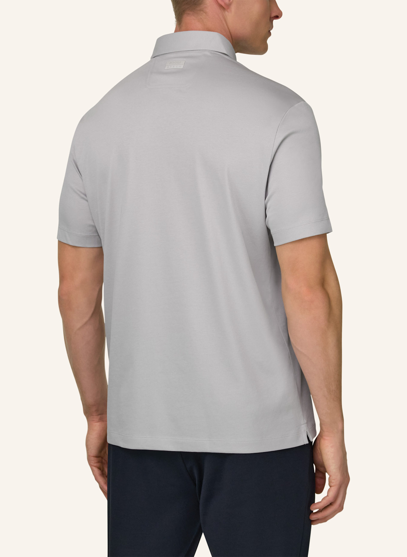 BOGGI MILANO Piqué-Poloshirt: WEISS