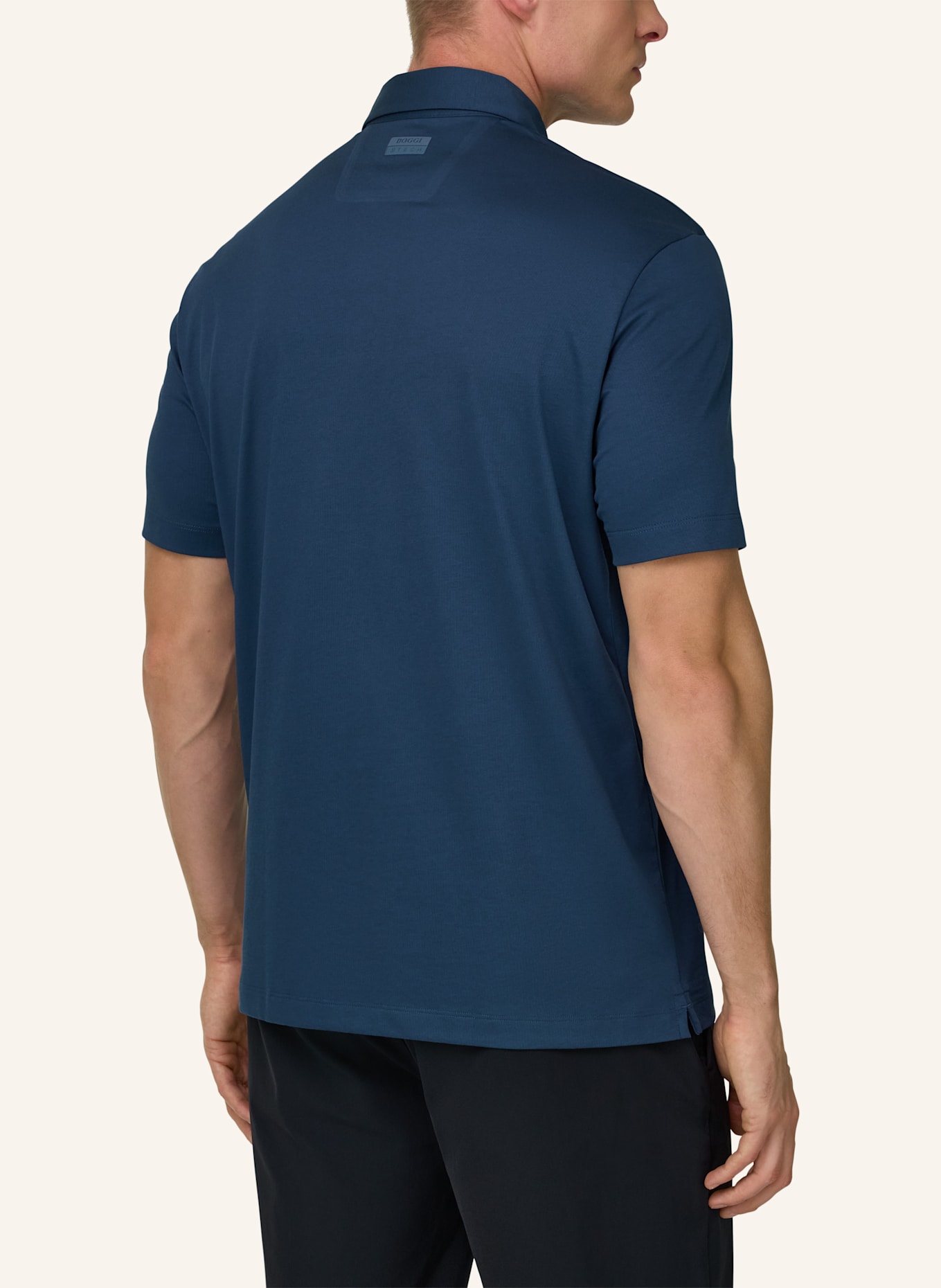 BOGGI MILANO Piqué-Poloshirt: BLAU