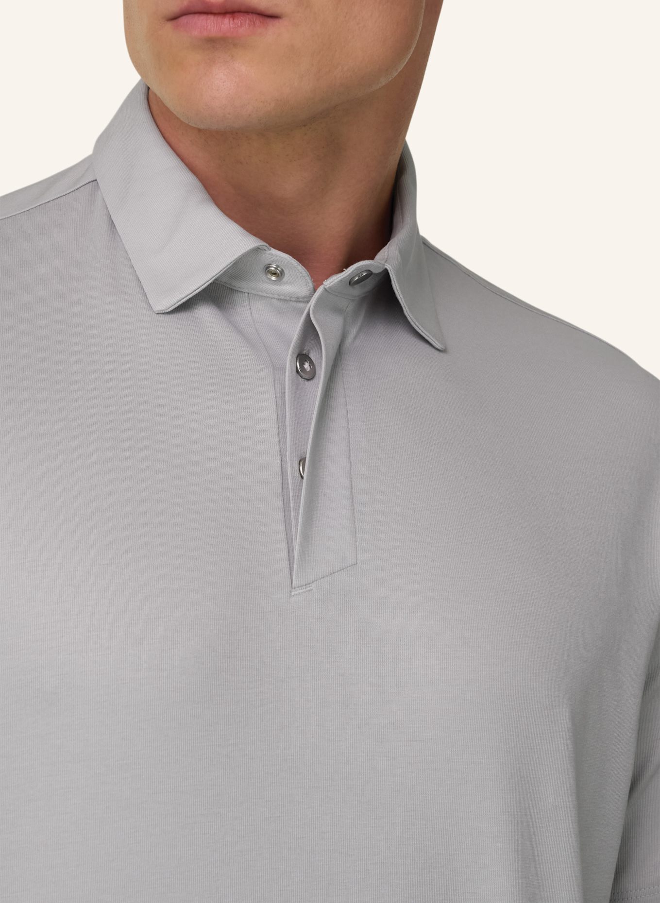 BOGGI MILANO Piqué-Poloshirt: WEISS