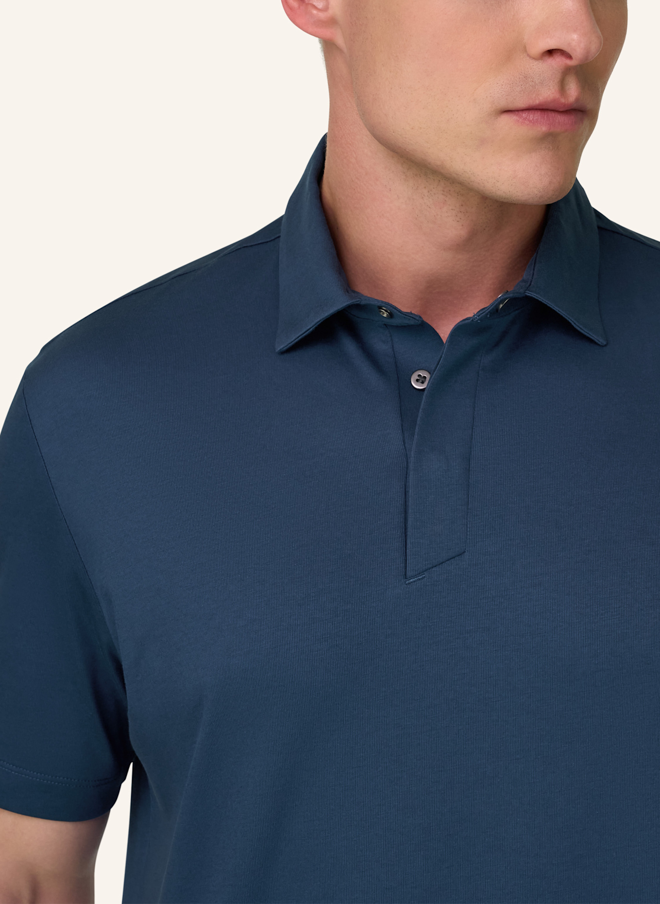 BOGGI MILANO Piqué-Poloshirt: BLAU